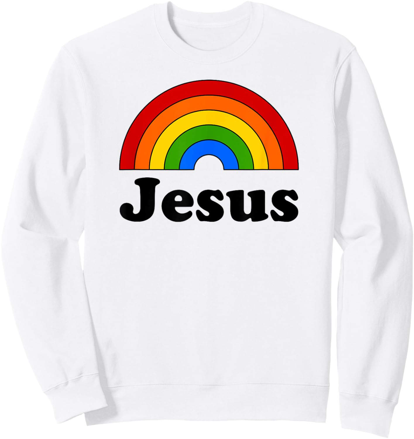 Jesus Rainbow Sweatshirt - Sweatshirt | White