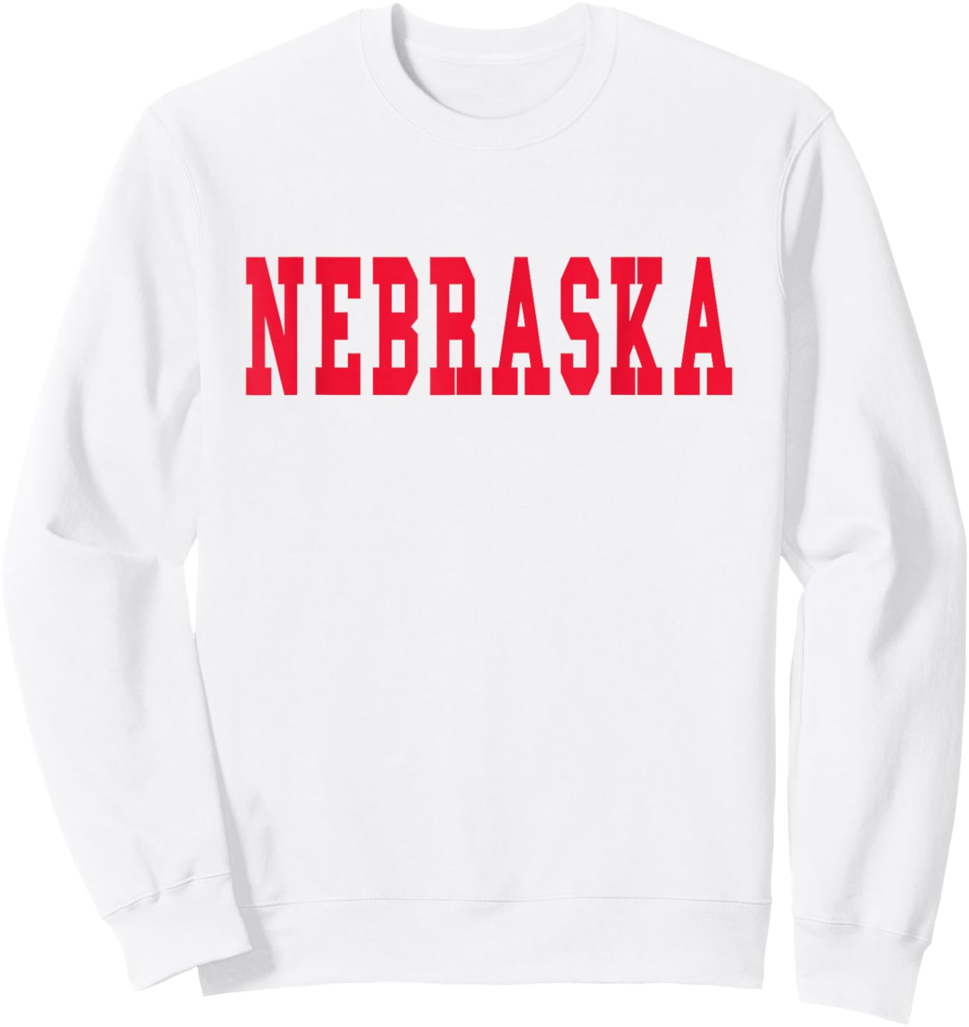 Nebraska - Throwback Design - Classic Sweatshirt - Sweatshirt | White