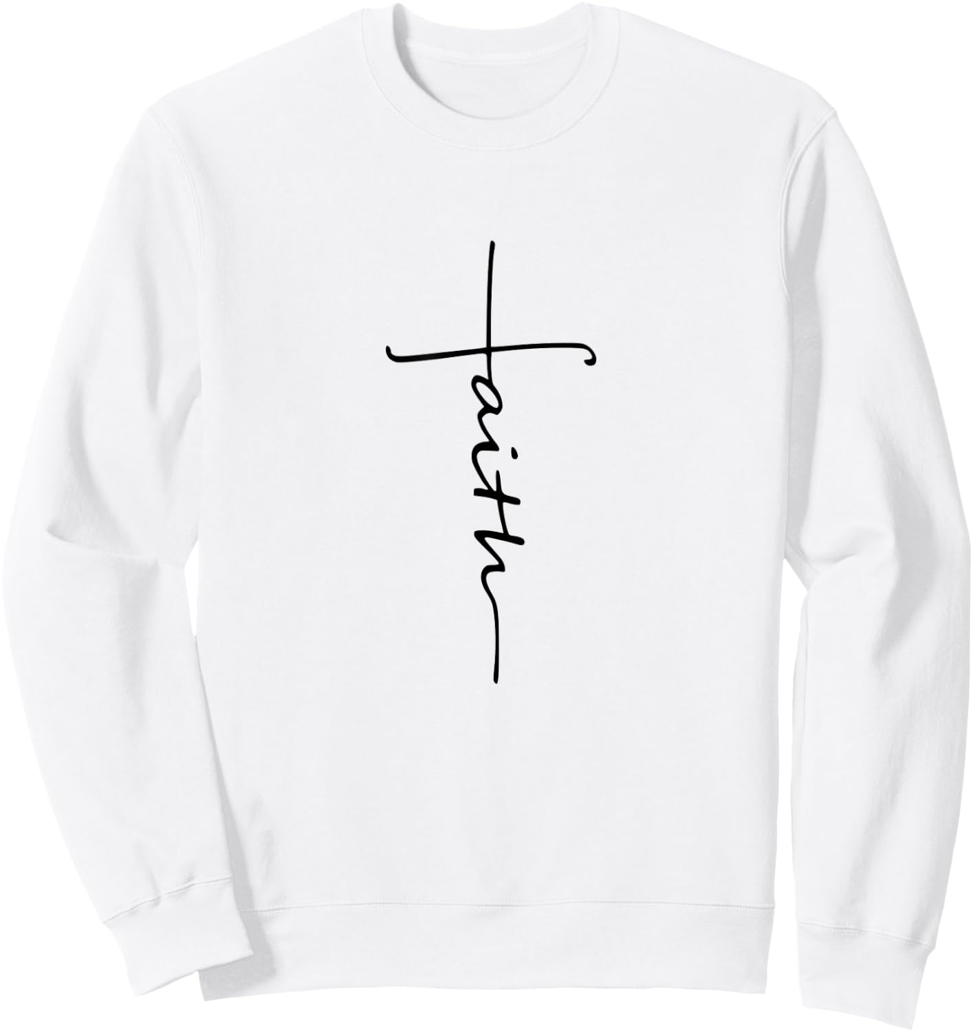 Faith Necklace Shirt Sweatshirt - Sweatshirt | White