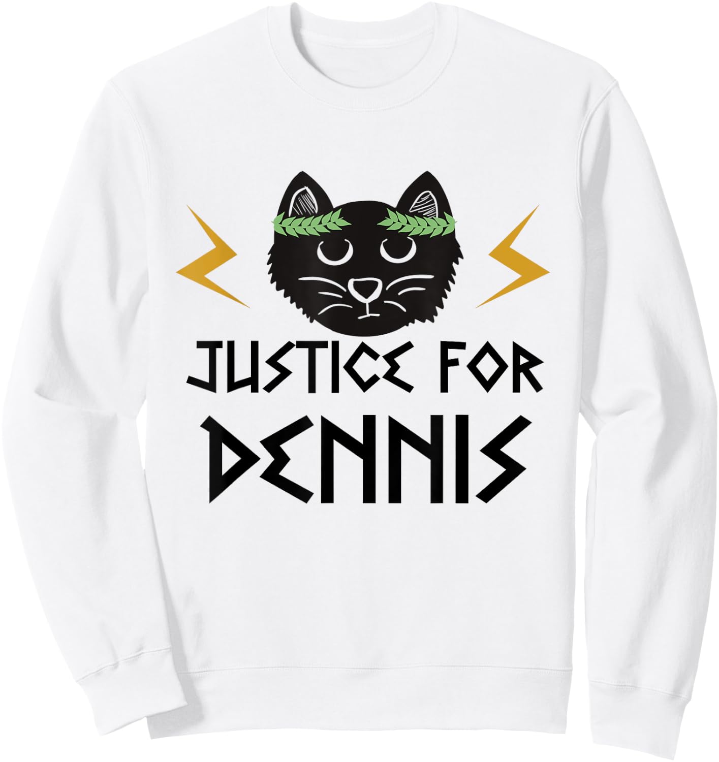 Kaos TV. Justice for Dennis the cat. Sweatshirt - Sweatshirt | White
