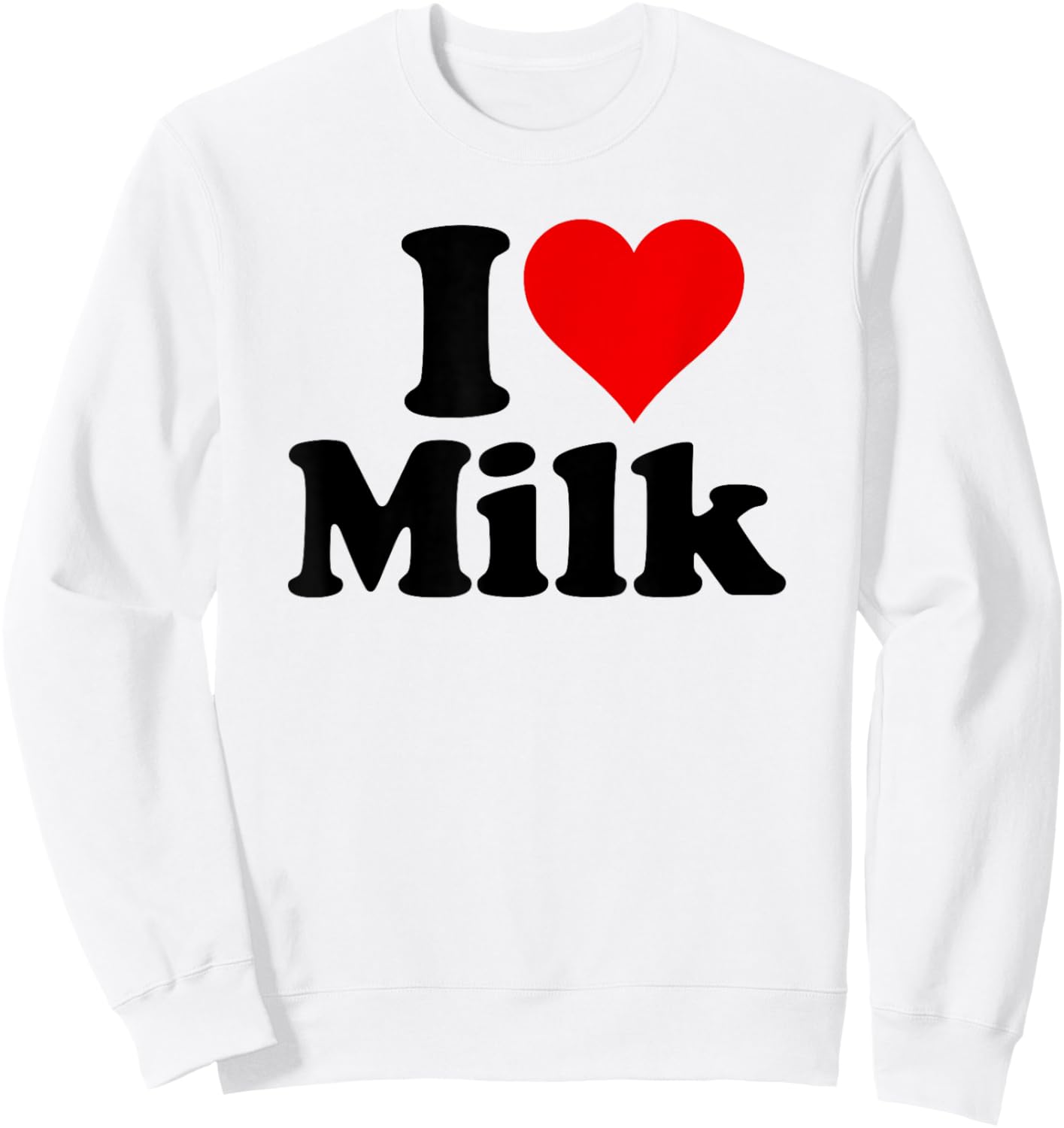 I Love Heart Milk Sweatshirt - Sweatshirt | White