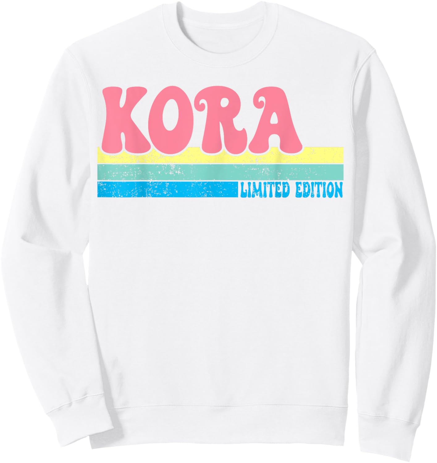 KORA Name Personalized Cute Idea Groovy Women KORA Sweatshirt - Sweatshirt | White
