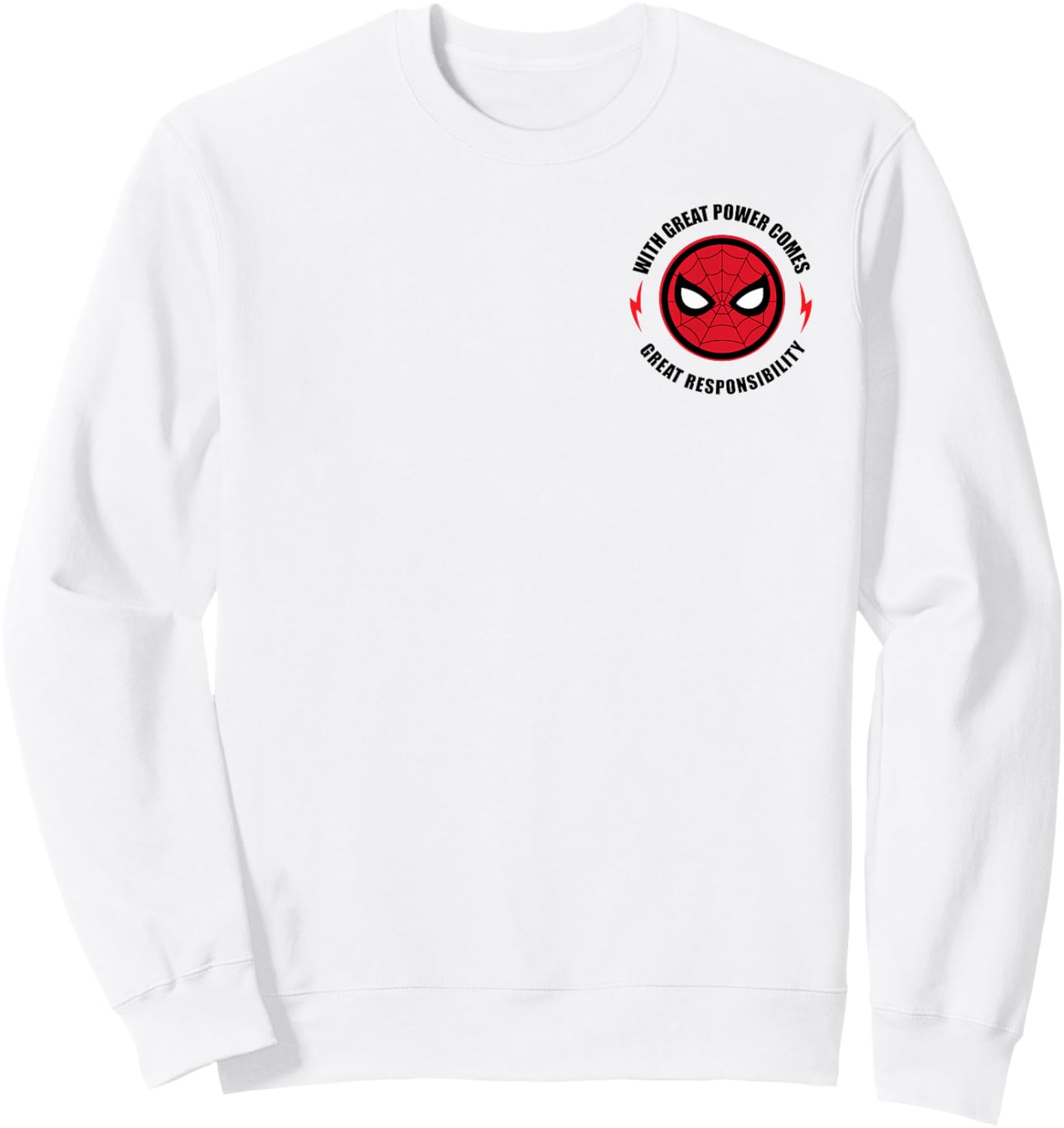Marvel Spider-Man With Great Power Great Responsibility Icon Sweatshirt - Sweatshirt | White