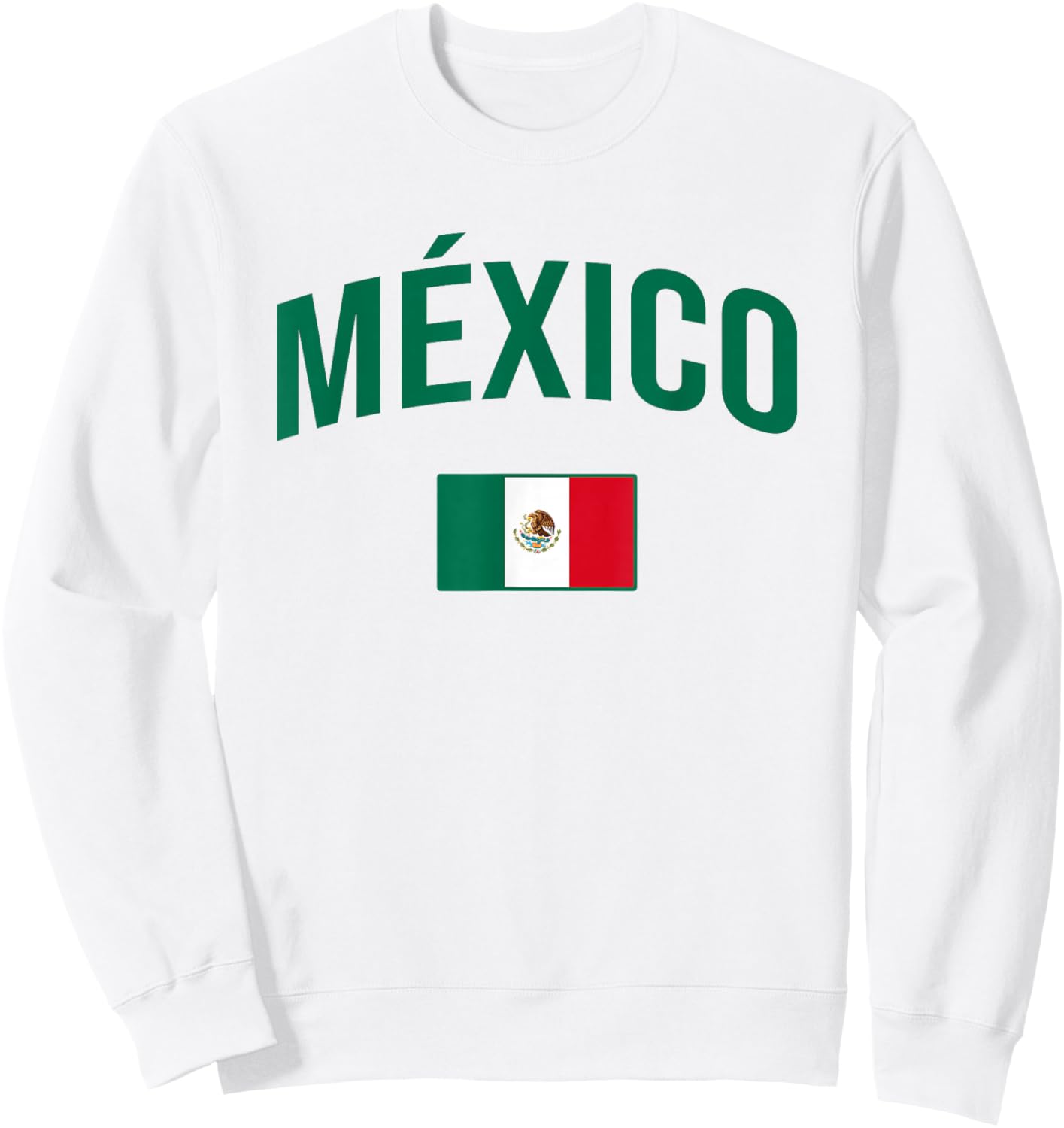México - Flag of Mexico - Throwback Design - Classic Sweatshirt - Sweatshirt | White
