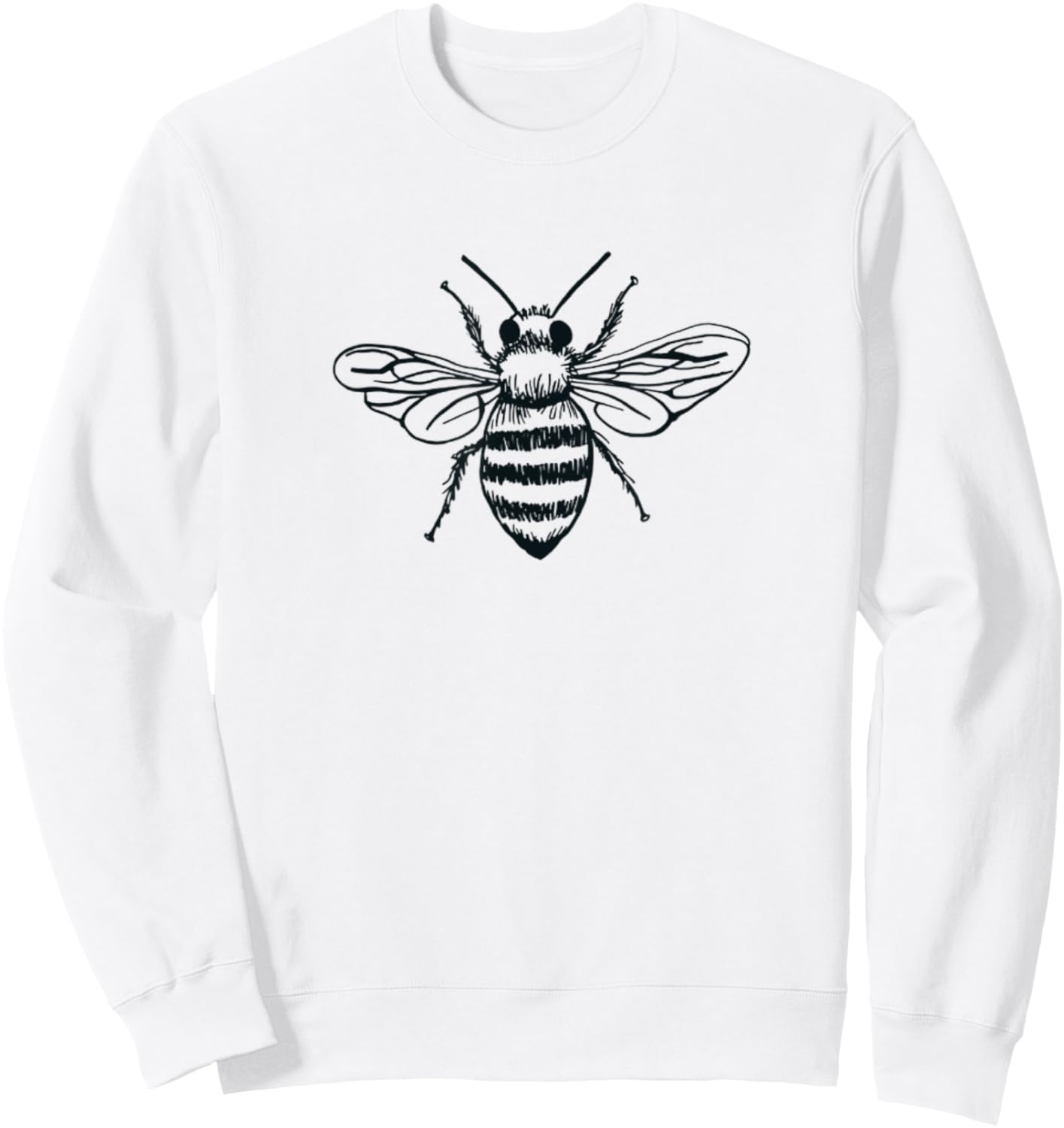 Cute Bee Women Girl Boy Graphic Animal Beekeeper Sweatshirt - Sweatshirt | White