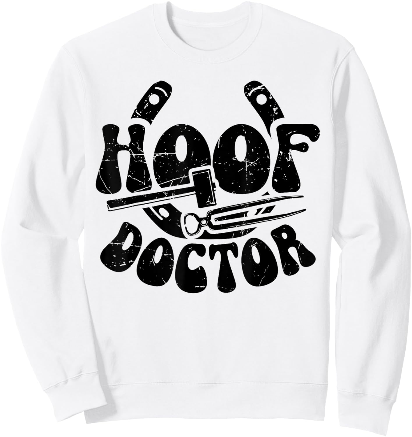 Hoof Doctor Farrier Horseshoe Forging Funny Sweatshirt - Sweatshirt | White