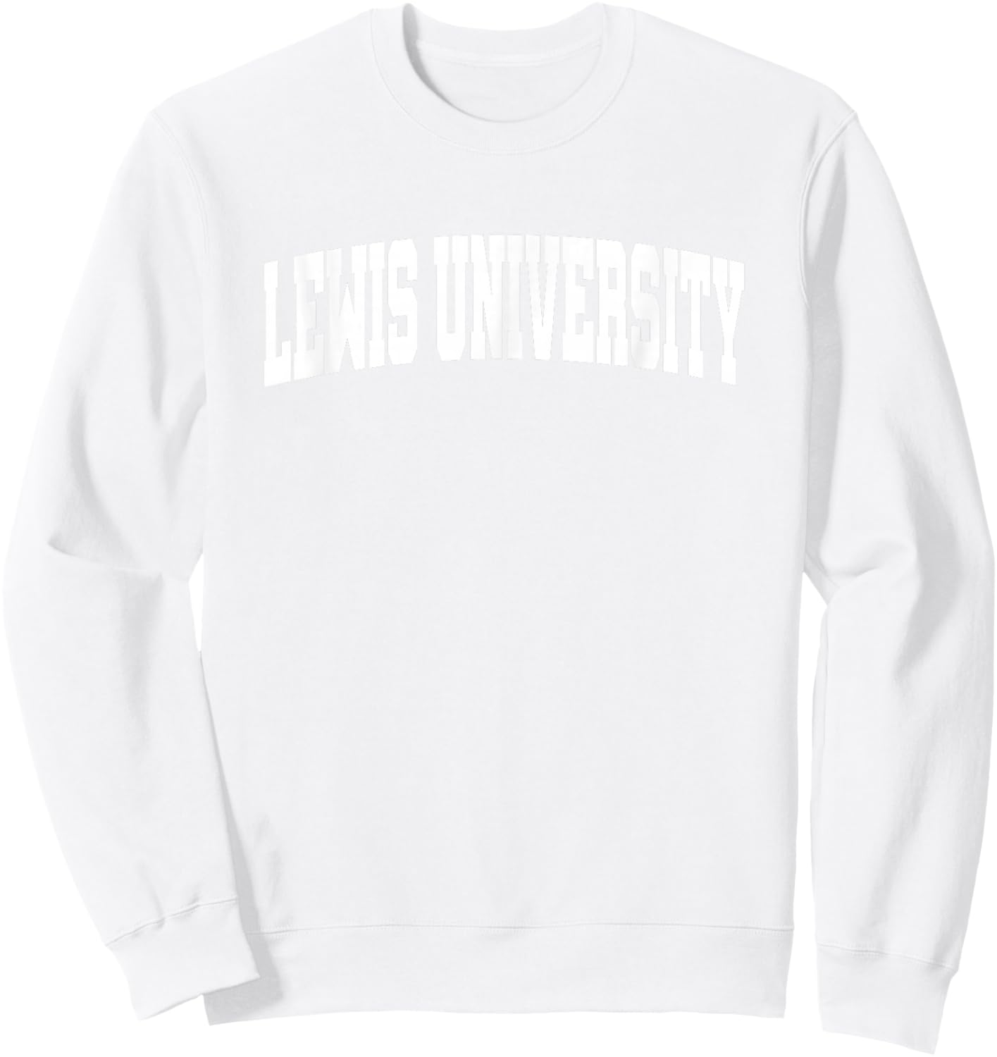 Lewis University Flyers School Name Arch Sweatshirt - Sweatshirt | White