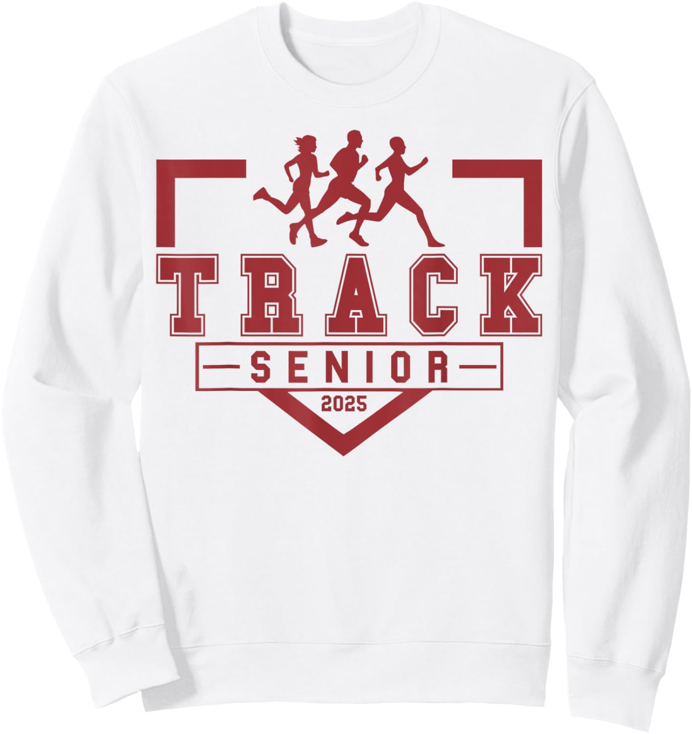 Track Senior Night Track Senior 2025 Graduation 36 Sweatshirt - Sweatshirt | White