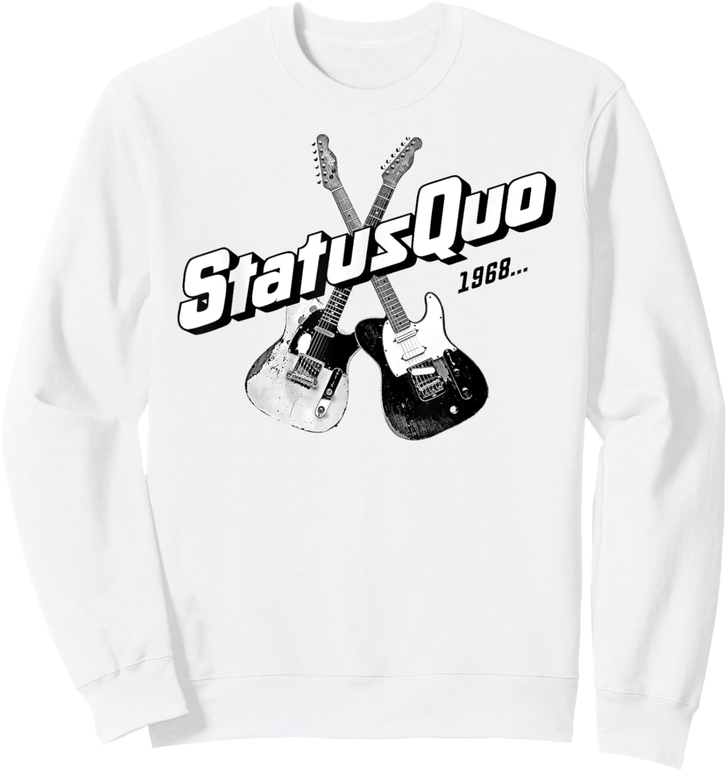 Status Quo – 1968 Guitars On Colors Sweatshirt - Sweatshirt | White