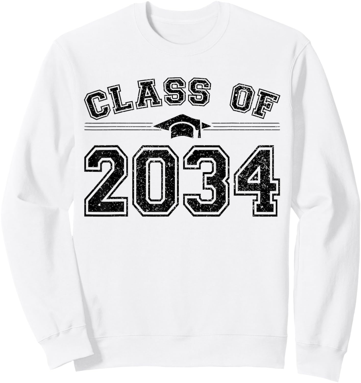 Class of 2034 Grow With Me Graduation First Day of School Sweatshirt - Sweatshirt | White