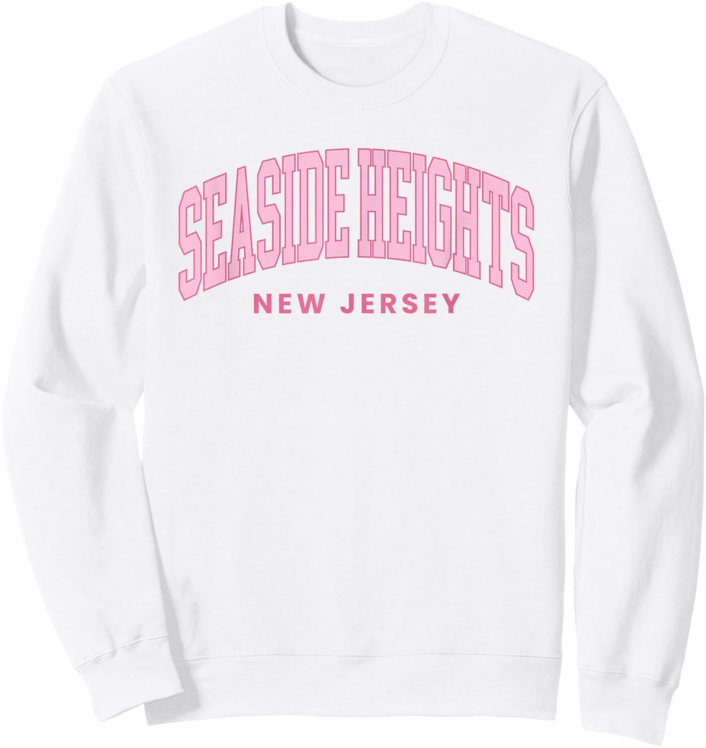 Seaside Heights New Jersey Retro Preppy Throwback Sweatshirt - Sweatshirt | White
