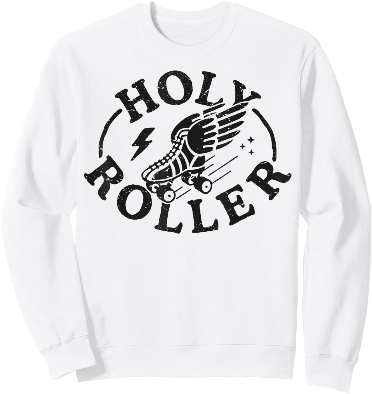 Holy Roller Skating Skater Skate Shoes Retro Vintage 70s/80s Sweatshirt - Sweatshirt | White