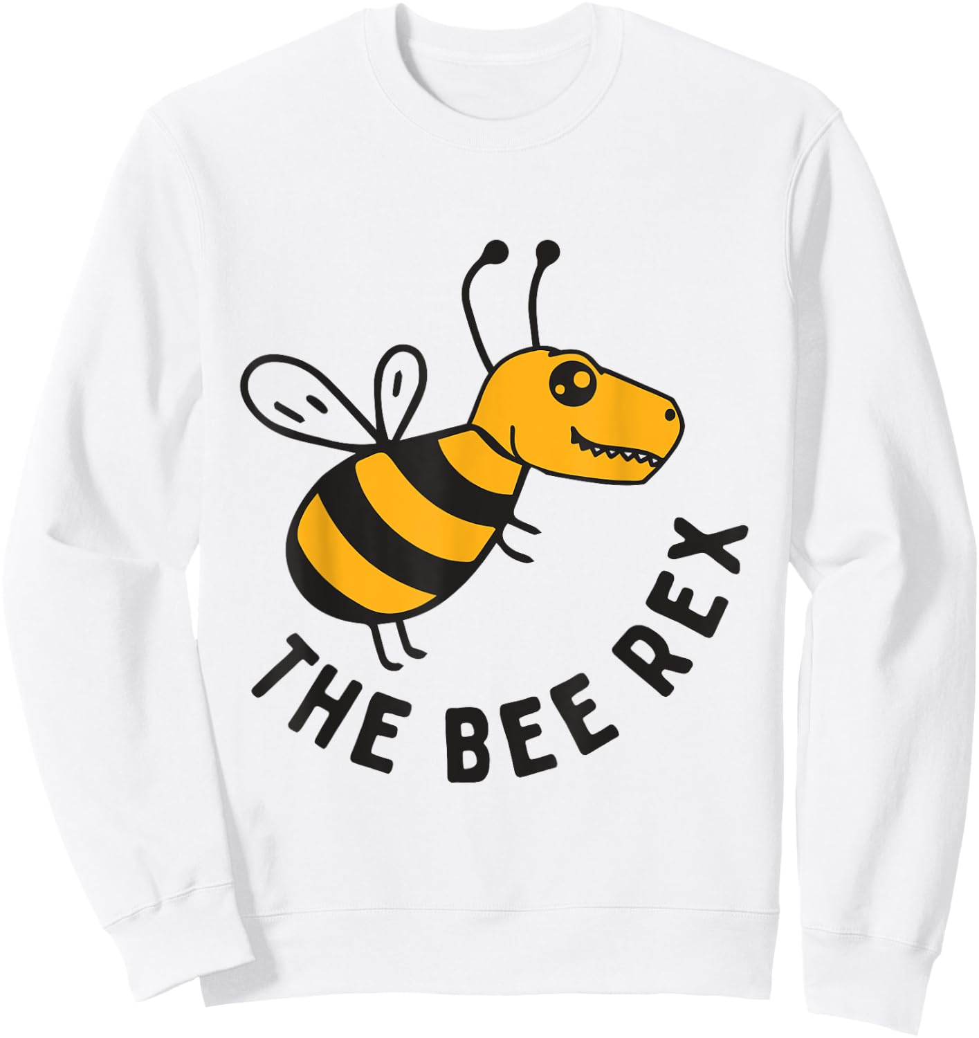 The Bee Rex Cute Bee and T-rex Sweatshirt - Sweatshirt | White