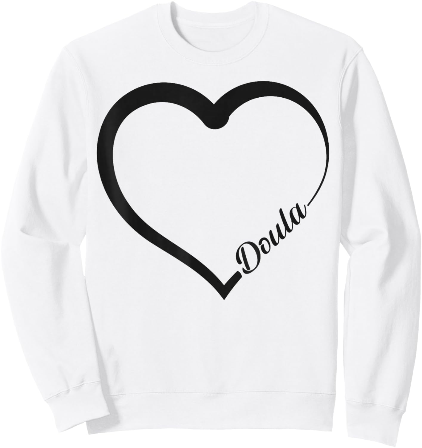 Doula Birth Worker Heart Doula Sweatshirt - Sweatshirt | White
