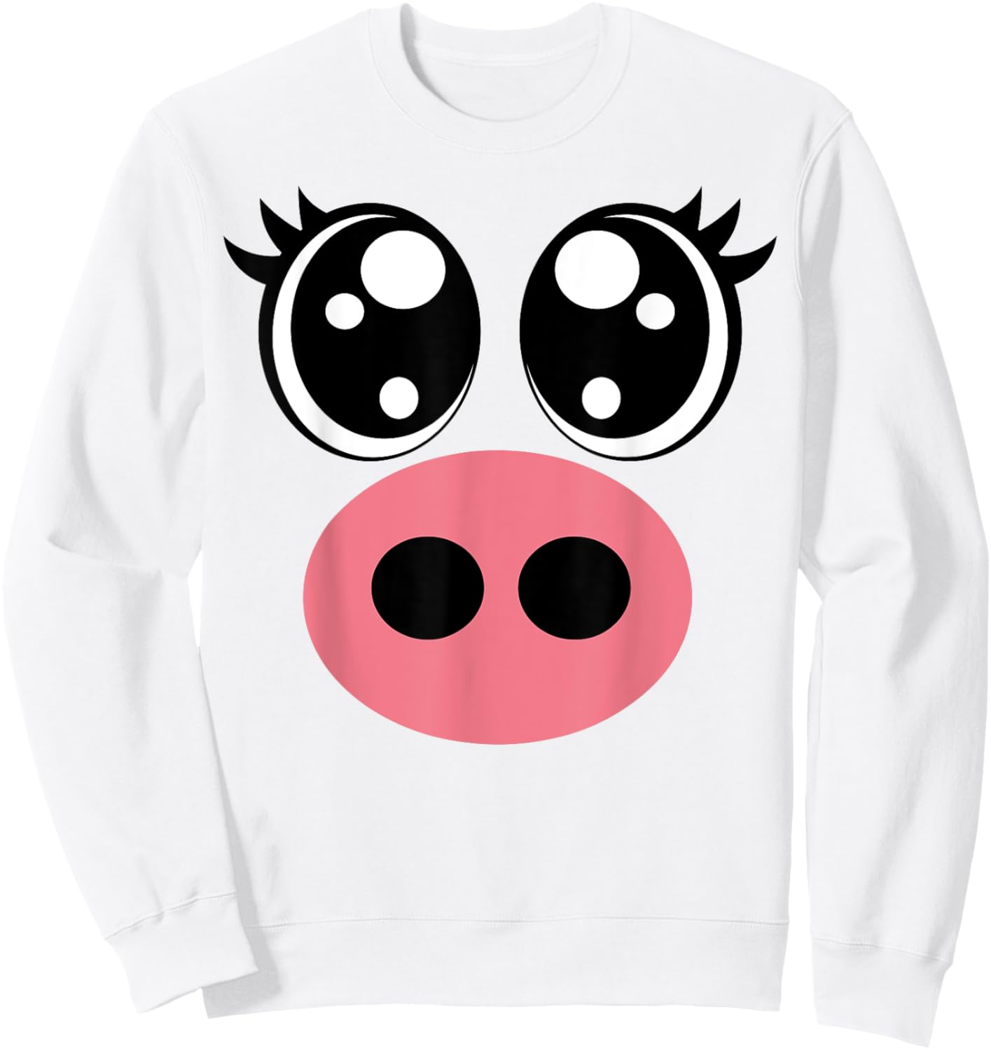 Funny Pig Face Halloween Costume Sweatshirt - Sweatshirt | White