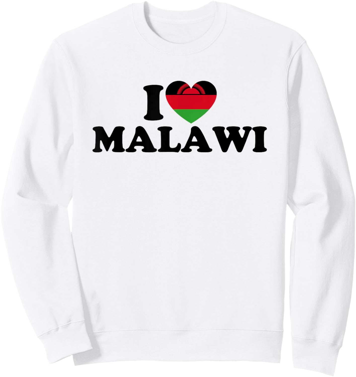 I Love Malawi Sweatshirt - Sweatshirt | White