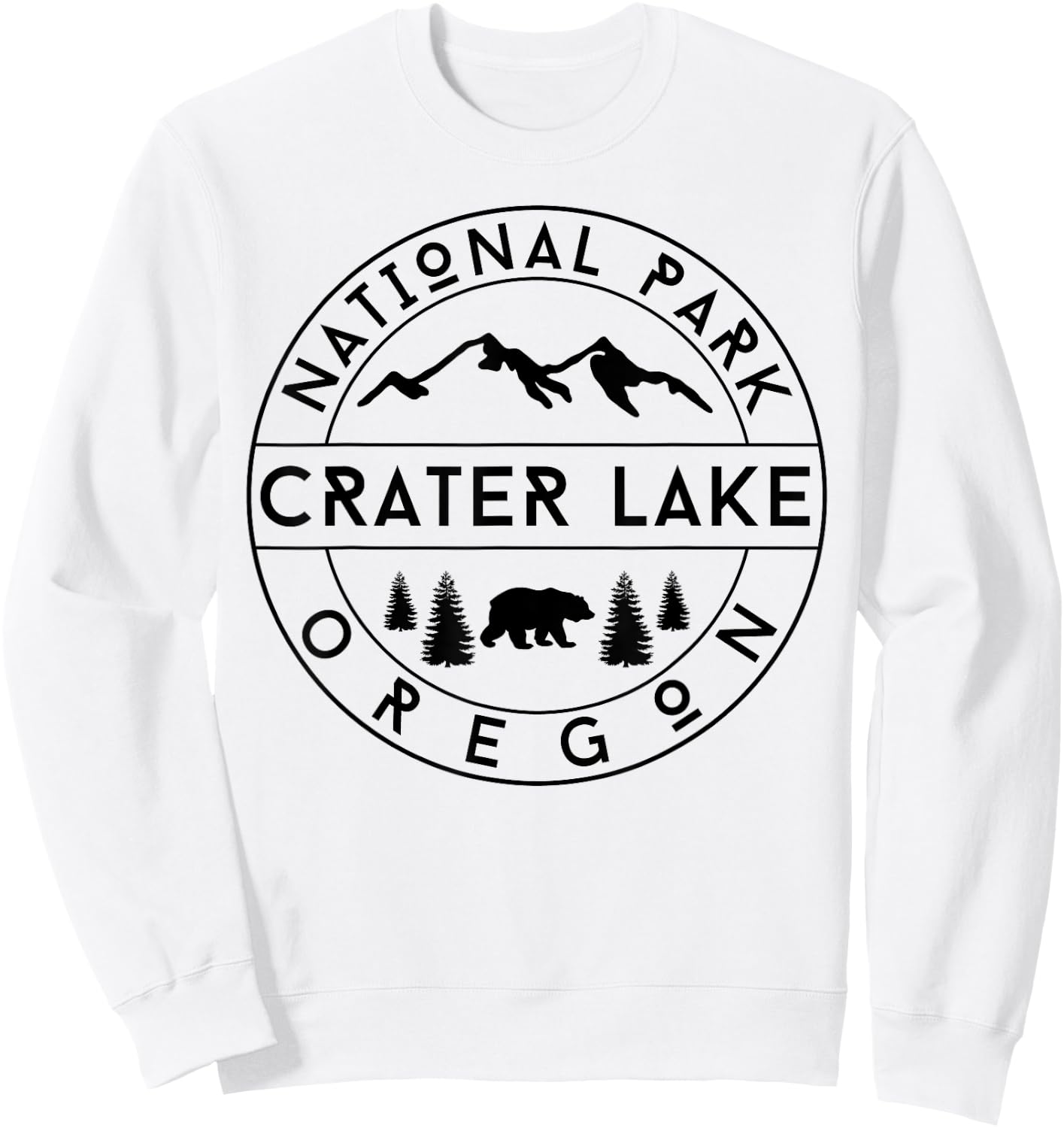 Crater Lake National Park Sweatshirt - Sweatshirt | White