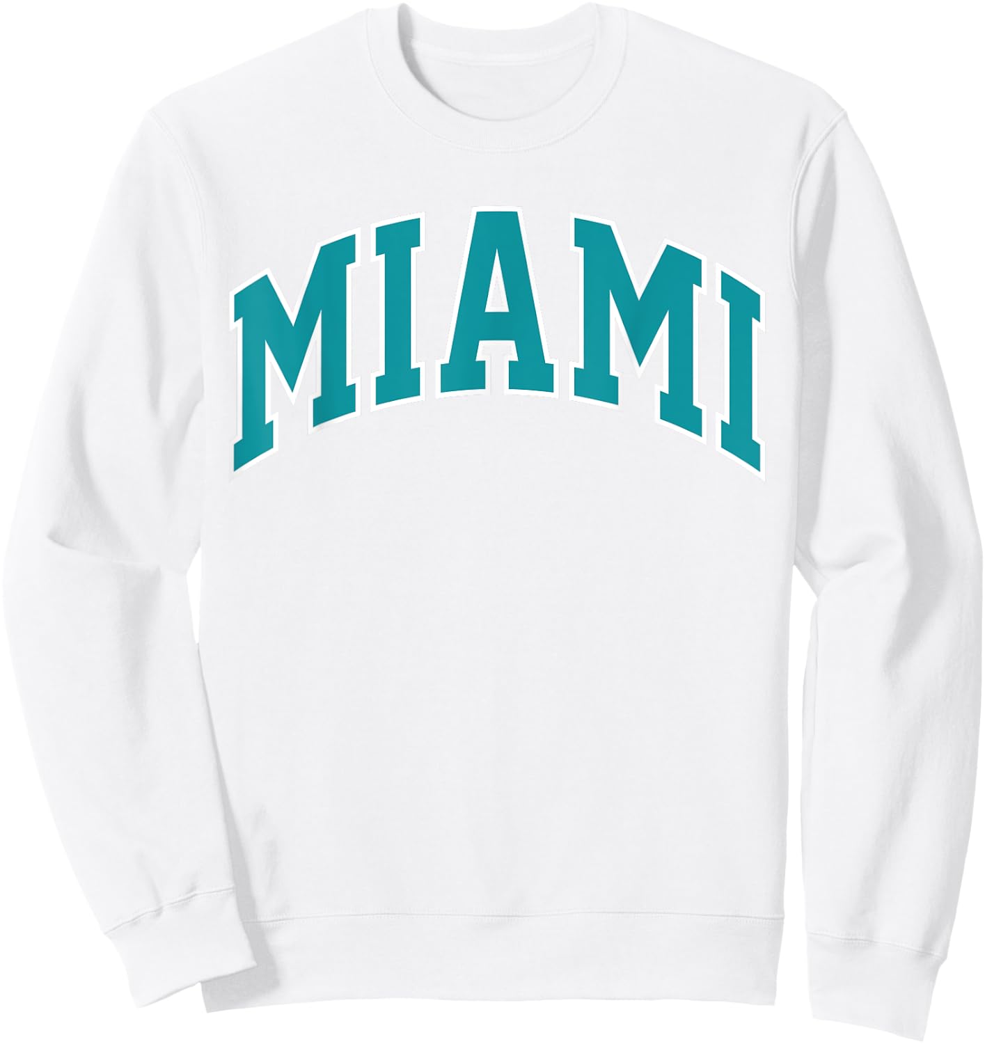 Retro Miami Men Miami Women Vintage Classic Orange Aqua FL Sweatshirt - Sweatshirt | White
