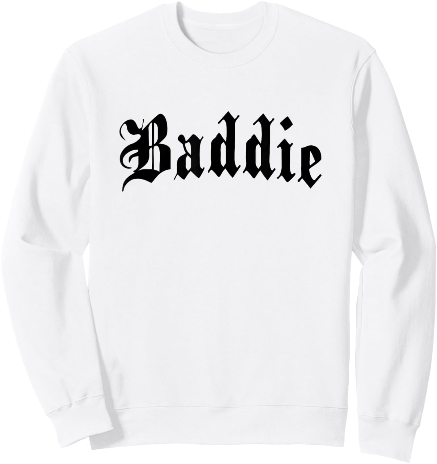 Baddie - Goth Aesthetic Women Sweatshirt - Sweatshirt | White