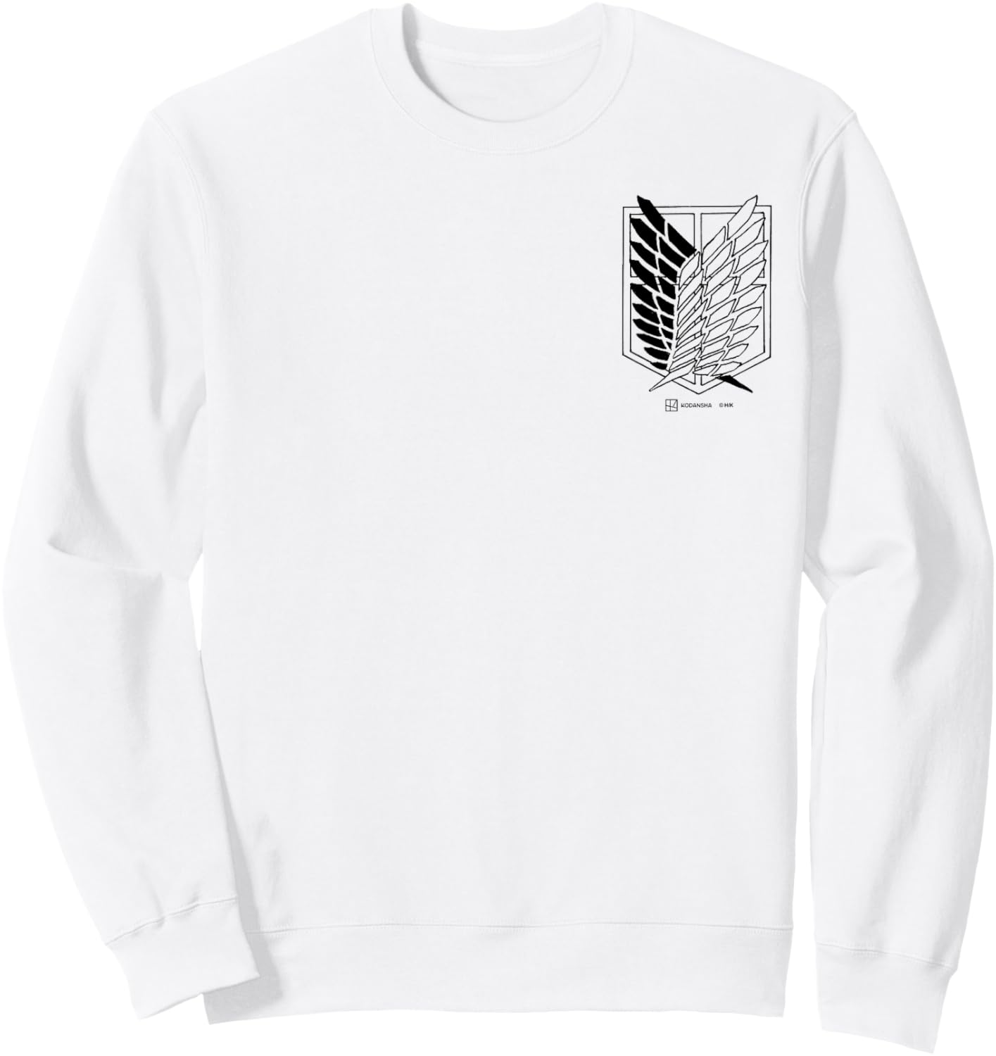Attack on Titan Scout Regiment Survey Corps Pocket Logo Sweatshirt - Sweatshirt | White
