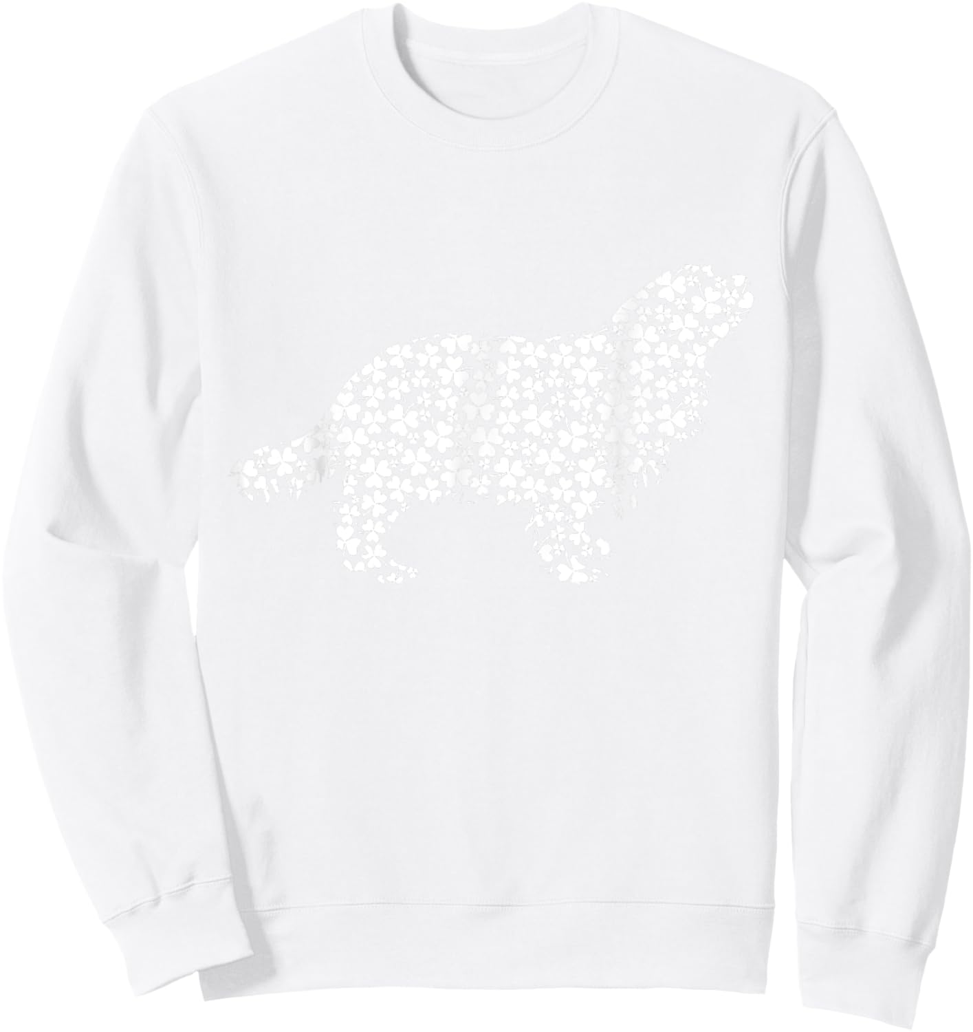Cavalier King Charles Spaniel Dog Shamrock St Patricks Day Women Kids Sweatshirt - Sweatshirt | White