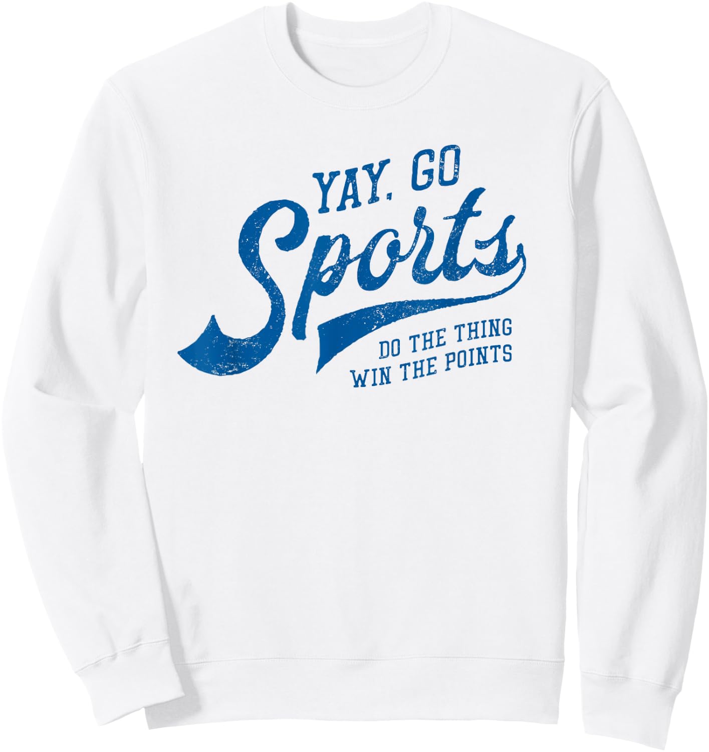 Yay Go Sports! Vintage Funny Sports Sweatshirt - Sweatshirt | White