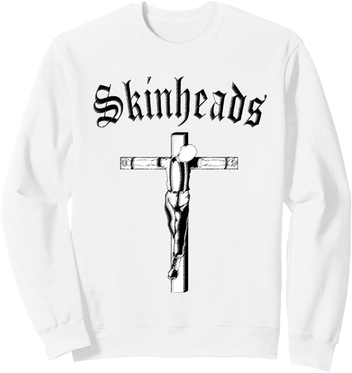 CRUCIFIED SKINHEAD Black Motiv Sweatshirt - Sweatshirt | White