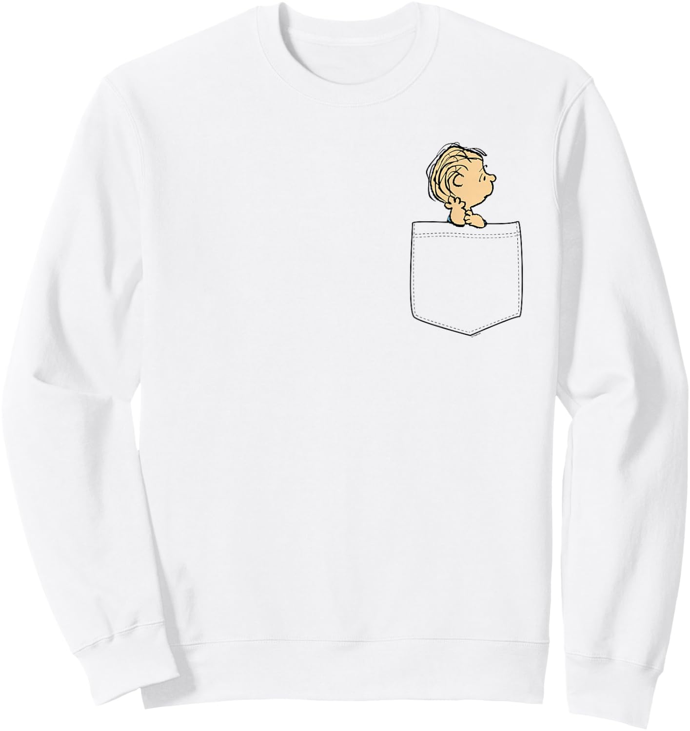 Peanuts Linus Faux Pocket Sweatshirt - Sweatshirt | White