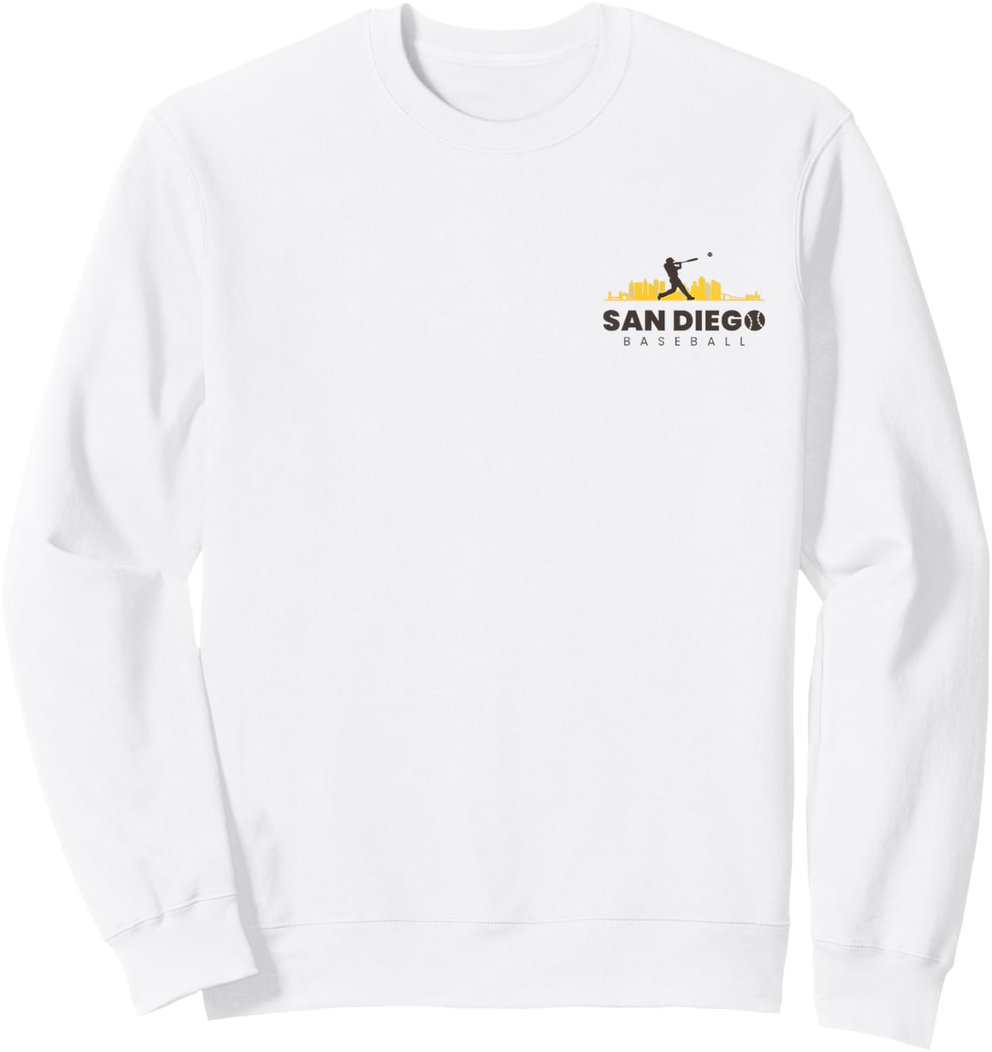 San Diego Baseball Vintage Minimalist Retro Baseball Lover Sweatshirt - Sweatshirt | White