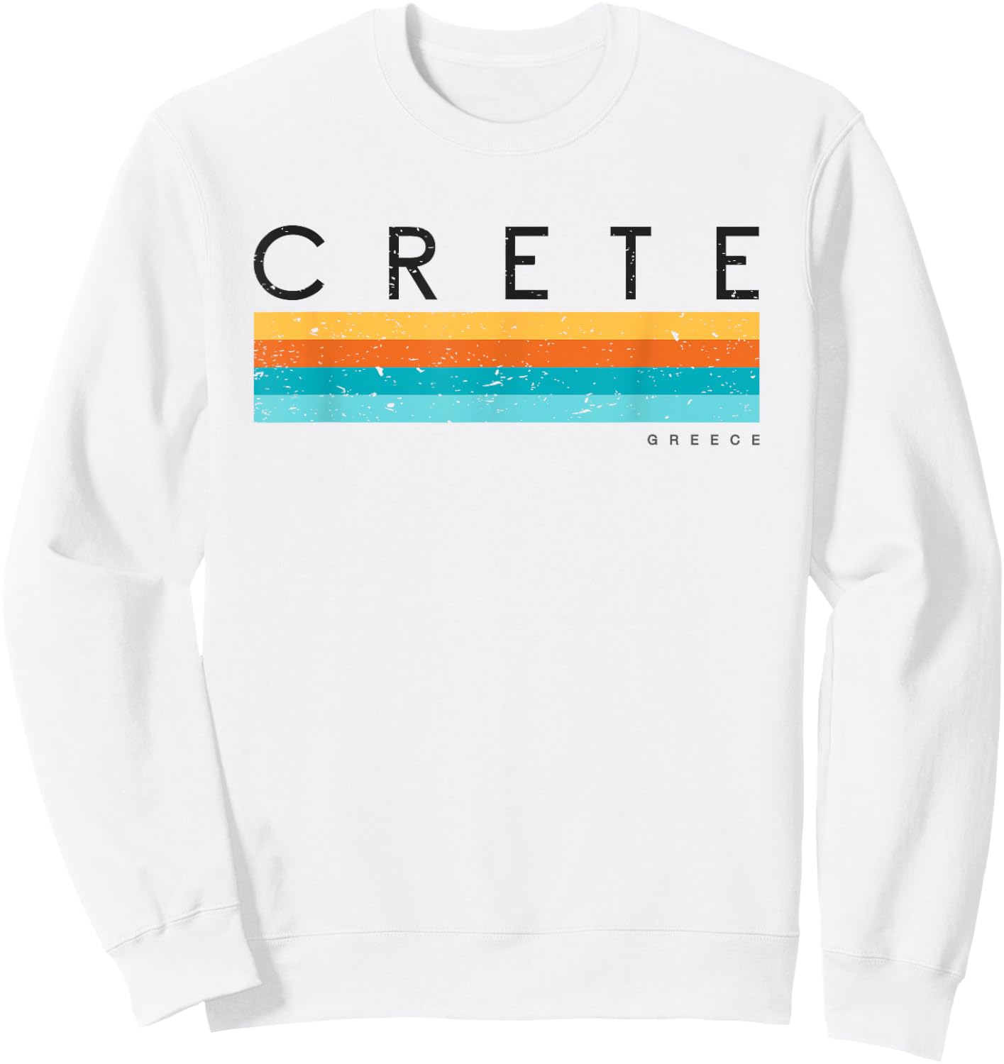 Vintage Crete Greece Retro Design Sweatshirt - Sweatshirt | White