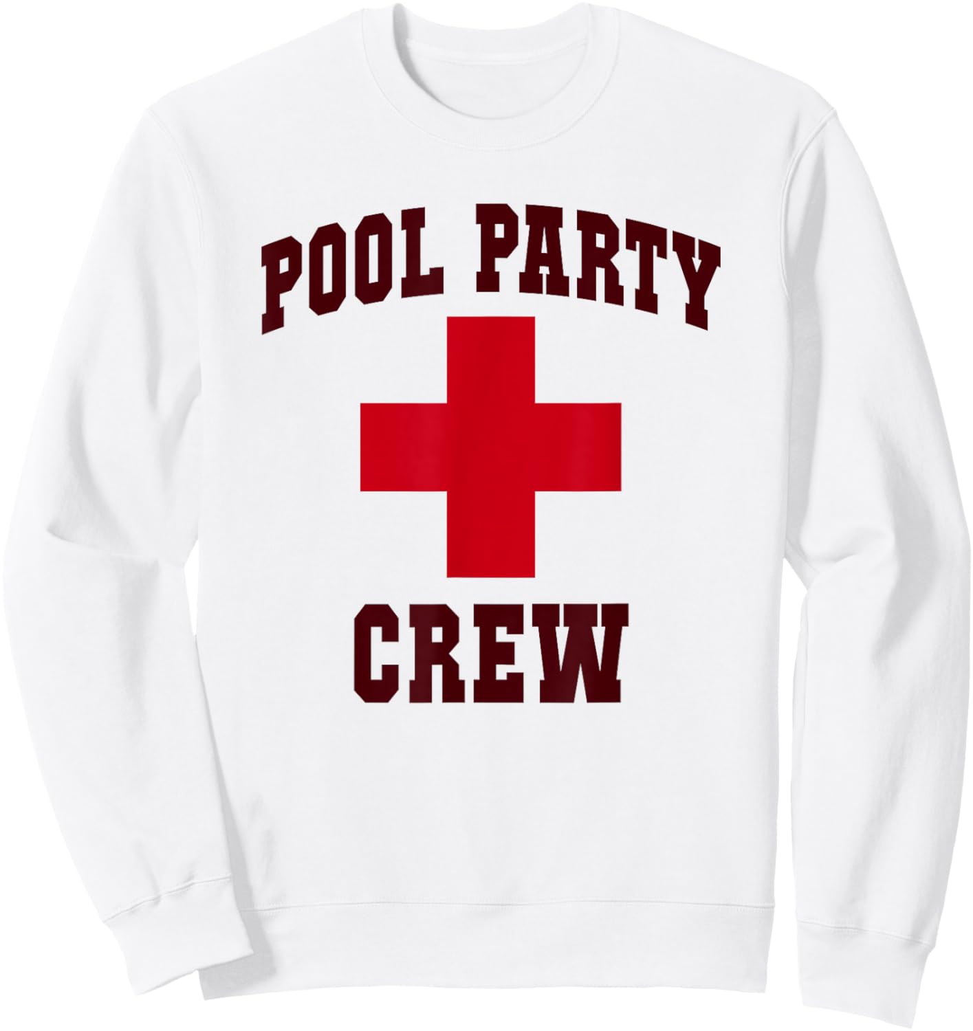 Funny POOL PARTY CREW Girl Camp Lifeguards Swim Trip Sweatshirt - Sweatshirt | White
