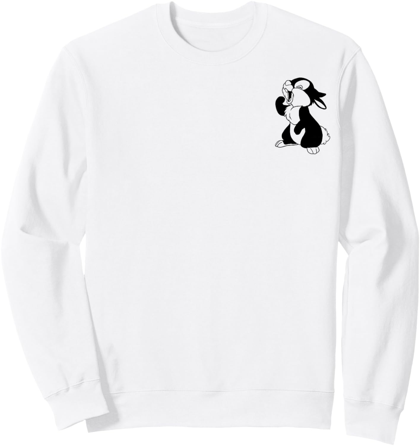 Disney Bambi Thumper Left Chest Vintage Bunny Icon Sweatshirt - Sweatshirt | White