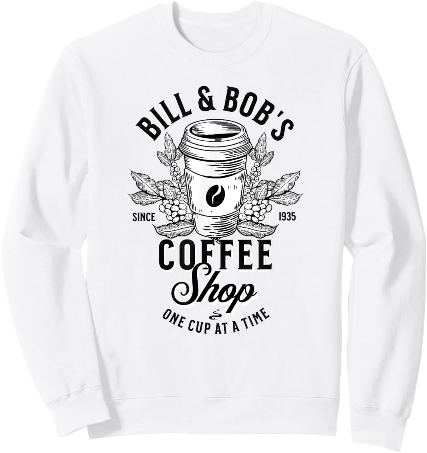 Bill and Bob's Coffee Shop AA Recovery Sweatshirt - Sweatshirt | White