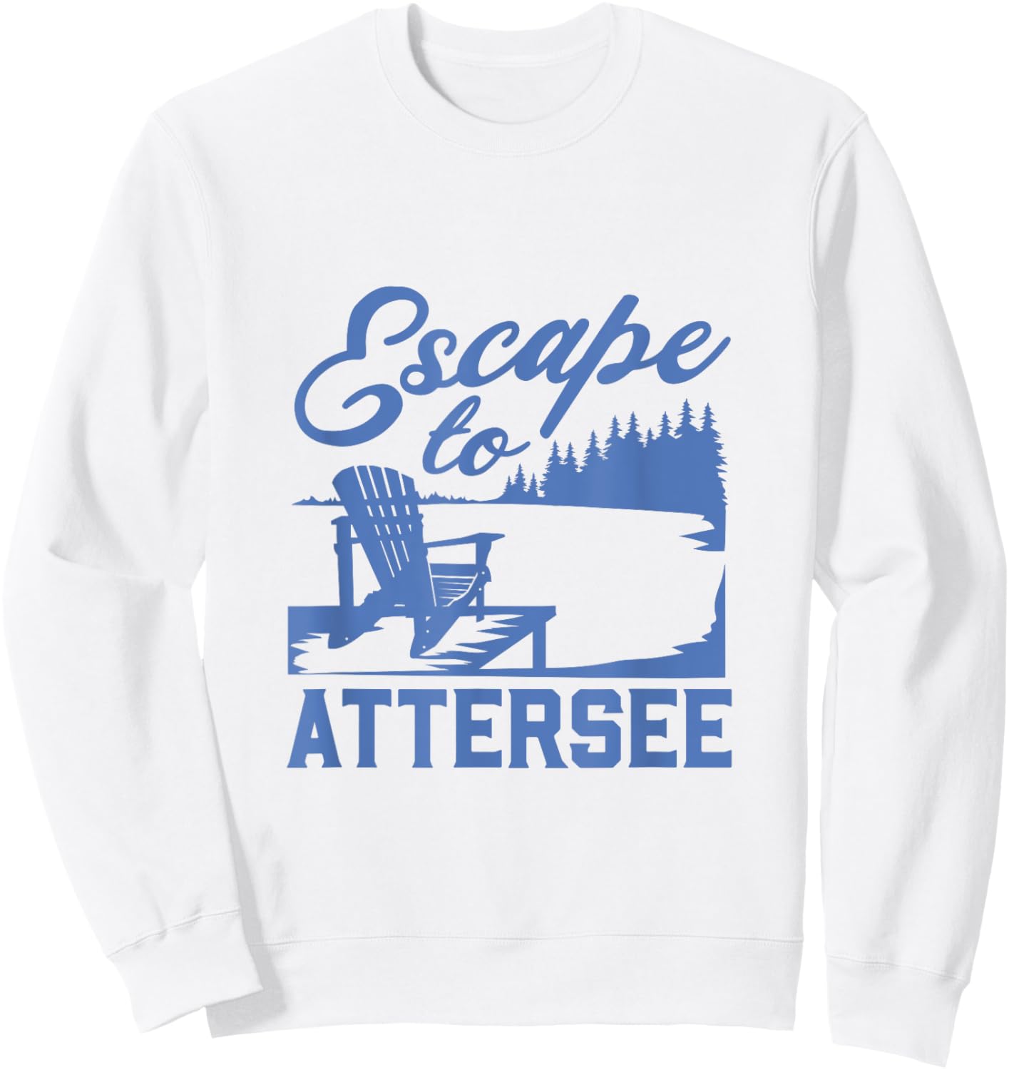 Ich fliehe zum Attersee Sweatshirt - Sweatshirt | White