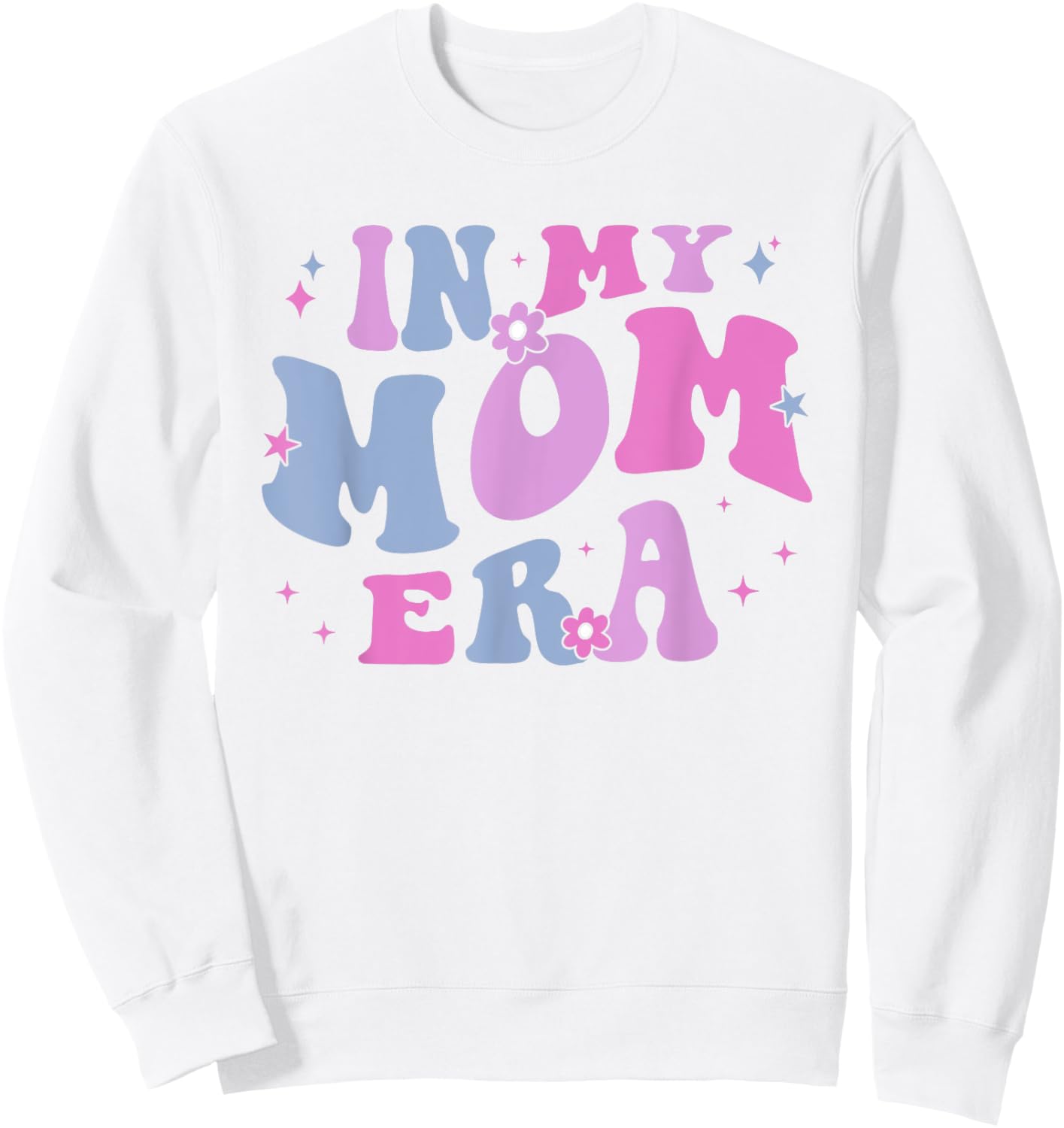 In My Mom Era Lover Groovy Retro Mom Mother's Day Birthday Sweatshirt - Sweatshirt | White