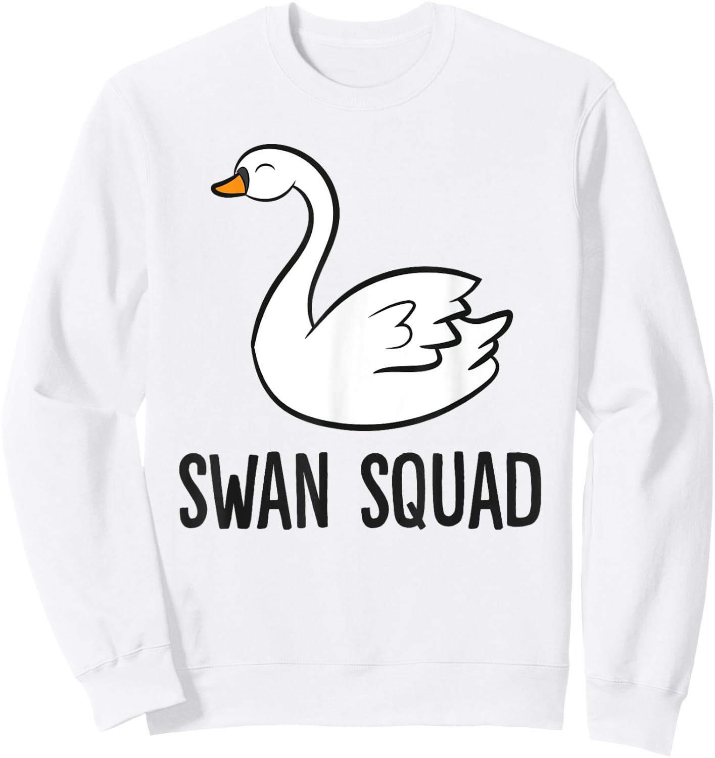 Swan Squad Cute Swan Bird Team Swans Sweatshirt - Sweatshirt | White