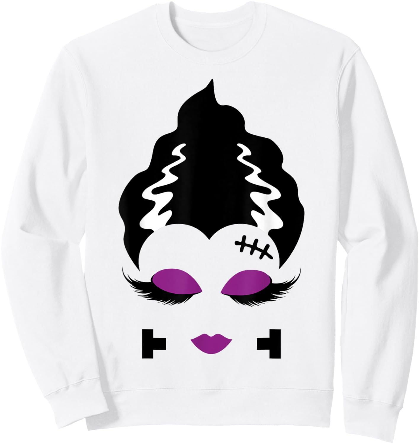 Bride of Frankenstein Monster Halloween Costume Sweatshirt - Sweatshirt | White