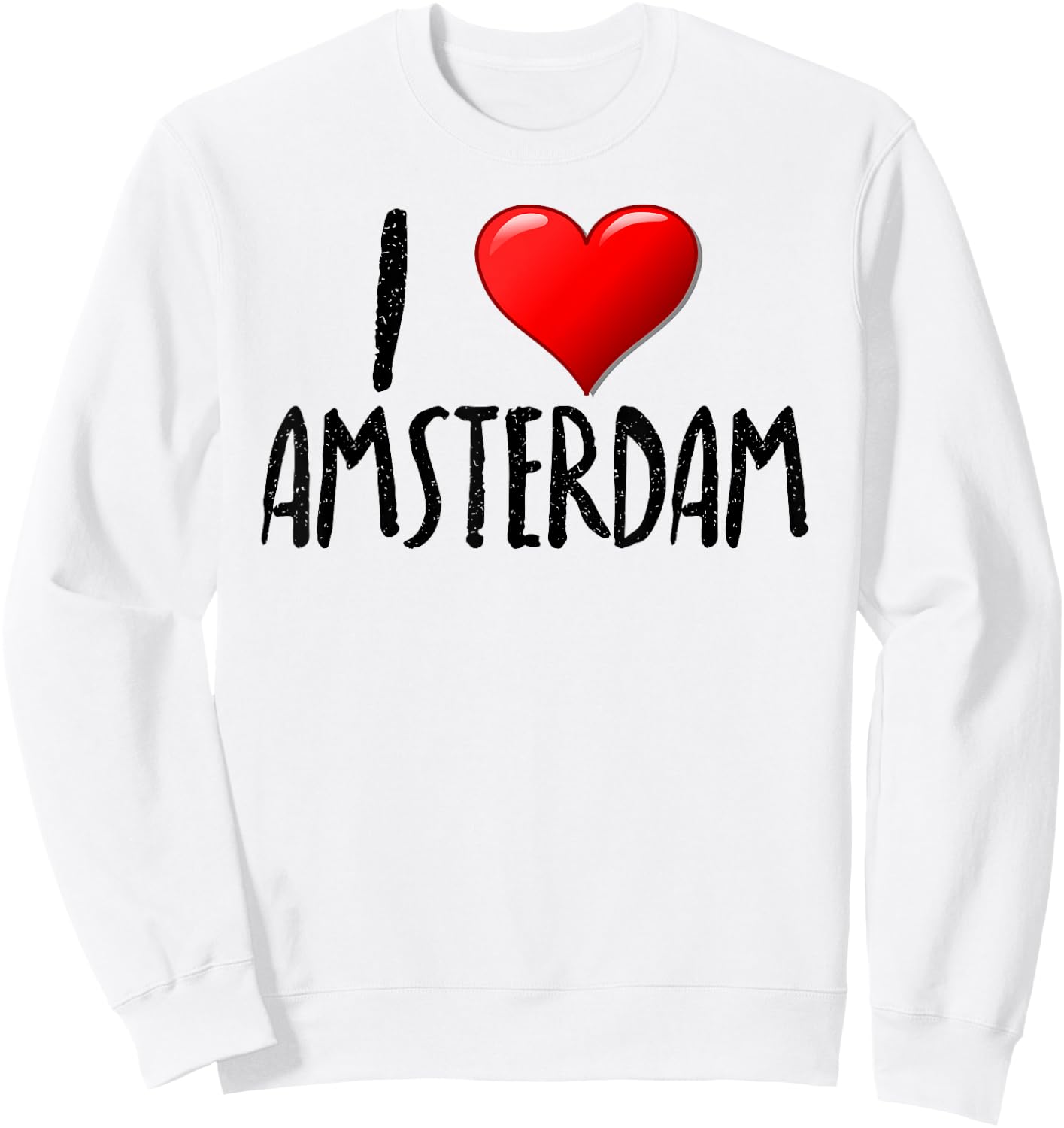 I Love Amsterdam - - Traveler - Souvenir Sweatshirt - Sweatshirt | White