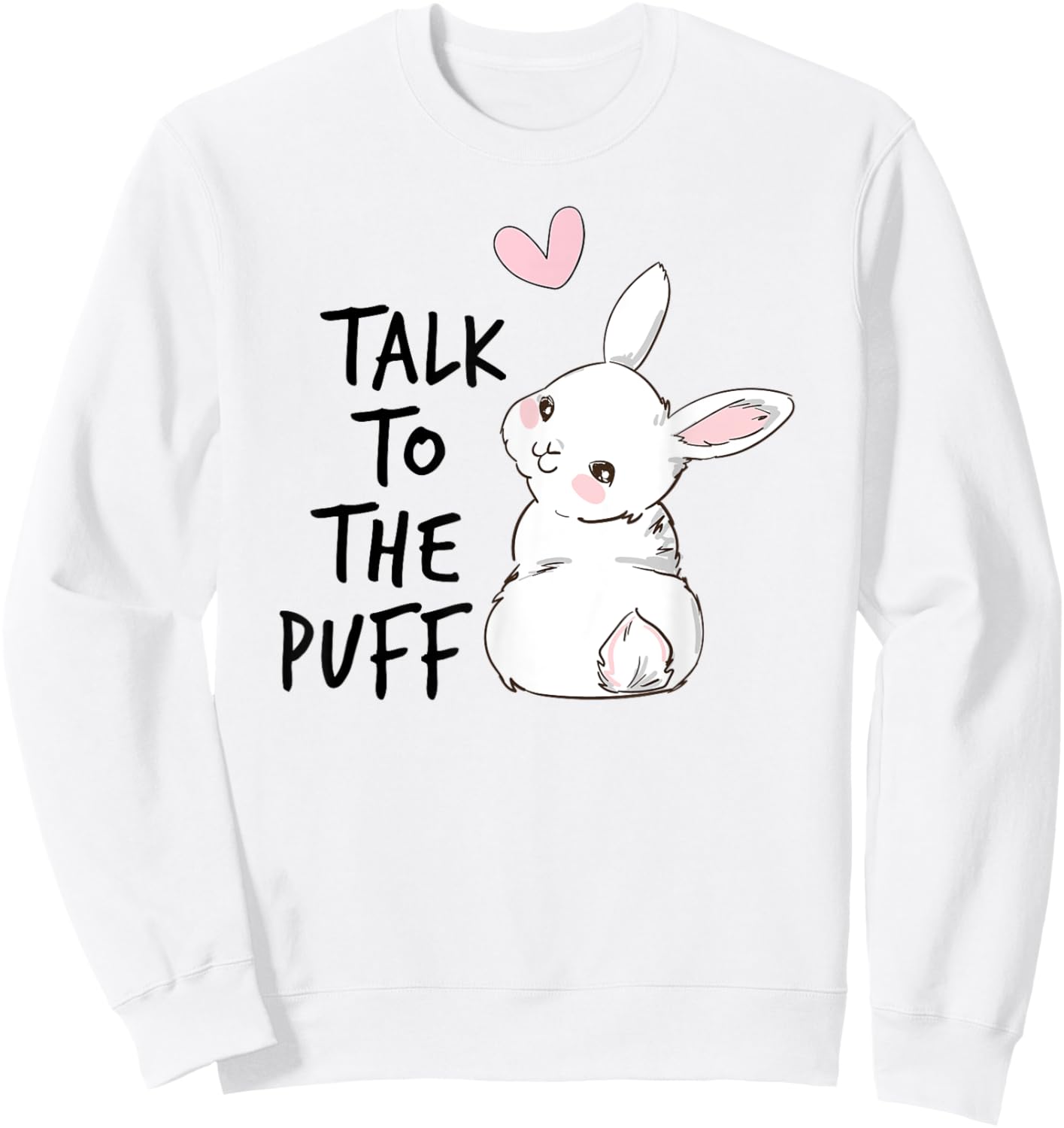 Talk To The Puff Rabbit Sweatshirt - Sweatshirt | White