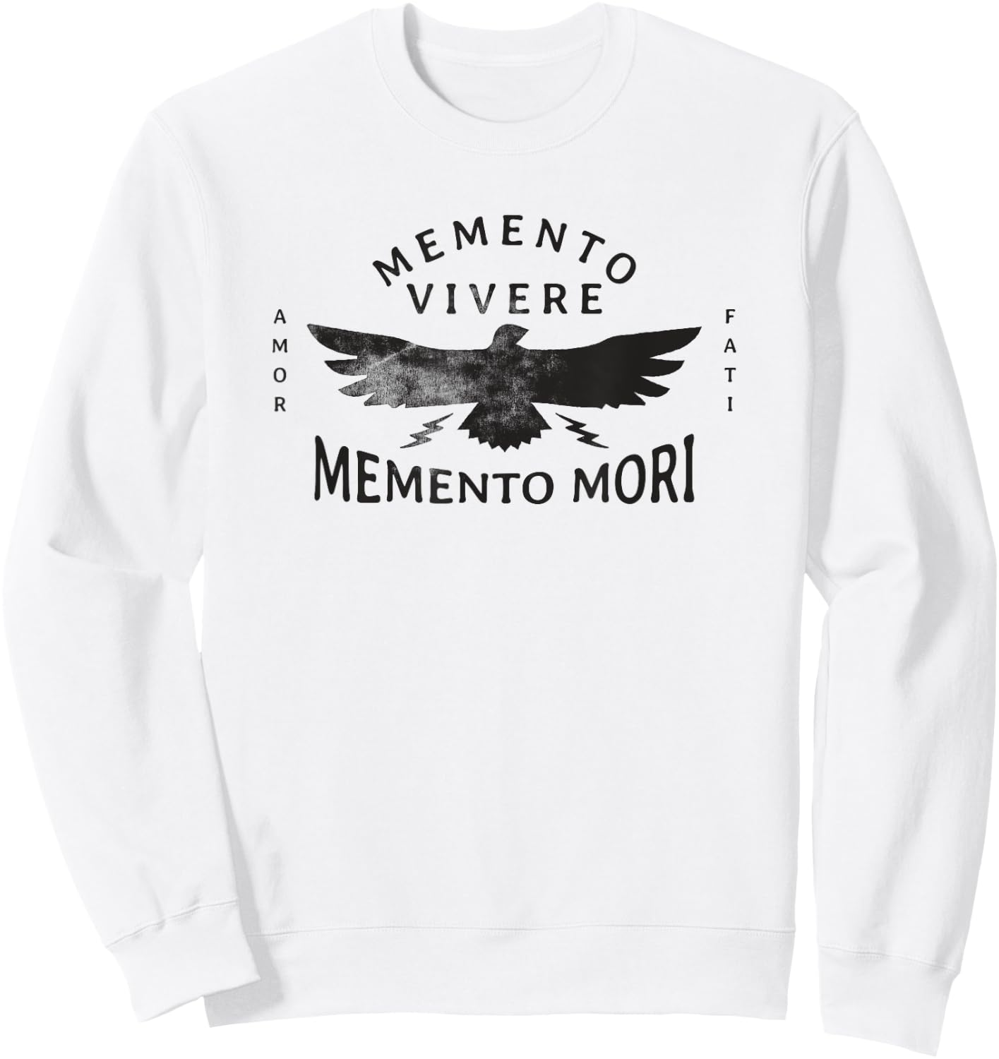 Stoic Quote | Amor Fati | Memento Mori Sweatshirt - Sweatshirt | White