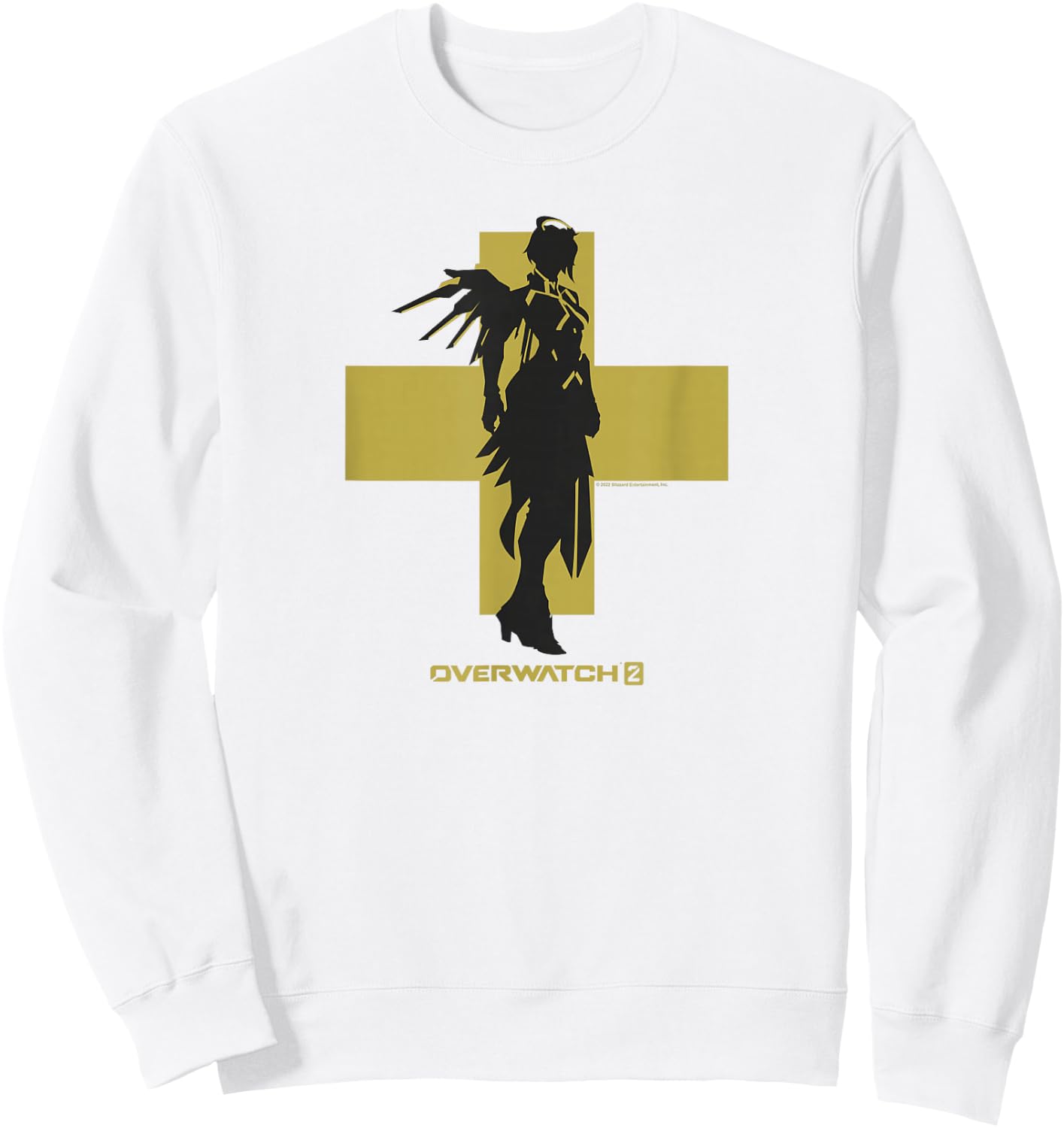 Overwatch 2 Mercy Angel Silhouette Sweatshirt - Sweatshirt | White