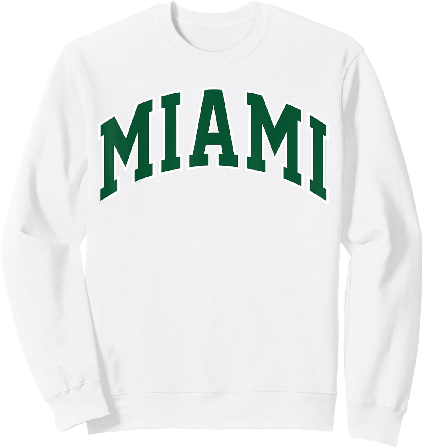 Retro Miami Men Miami Women Vintage Green White FL Souvenir Sweatshirt - Sweatshirt | White