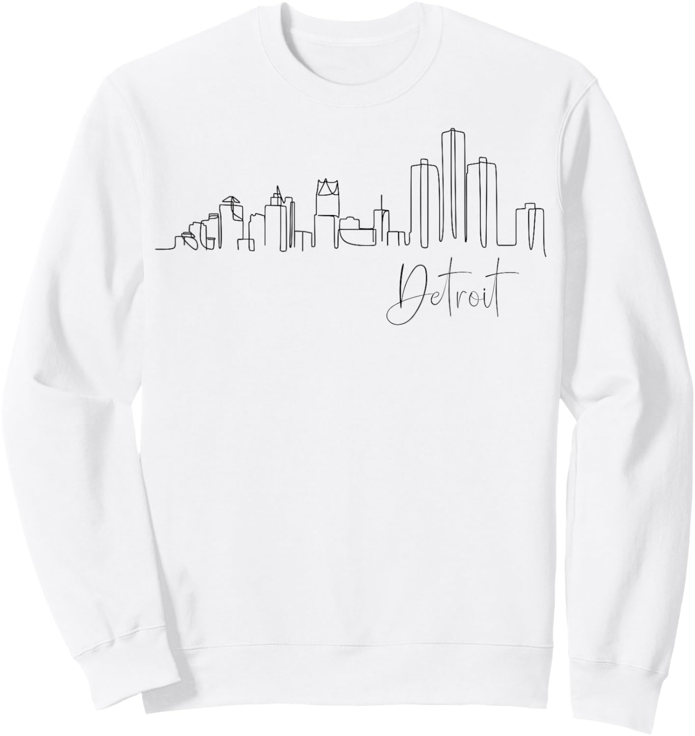 Detroit Michigan Great Lakes State Vacation Motor City Sweatshirt - Sweatshirt | White