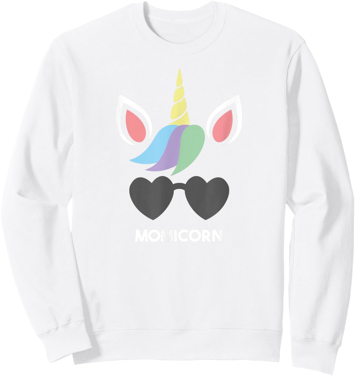 Momicorn Shirt Funny Unicorn Best Mom Mother's Day Gift Sweatshirt - Sweatshirt | White
