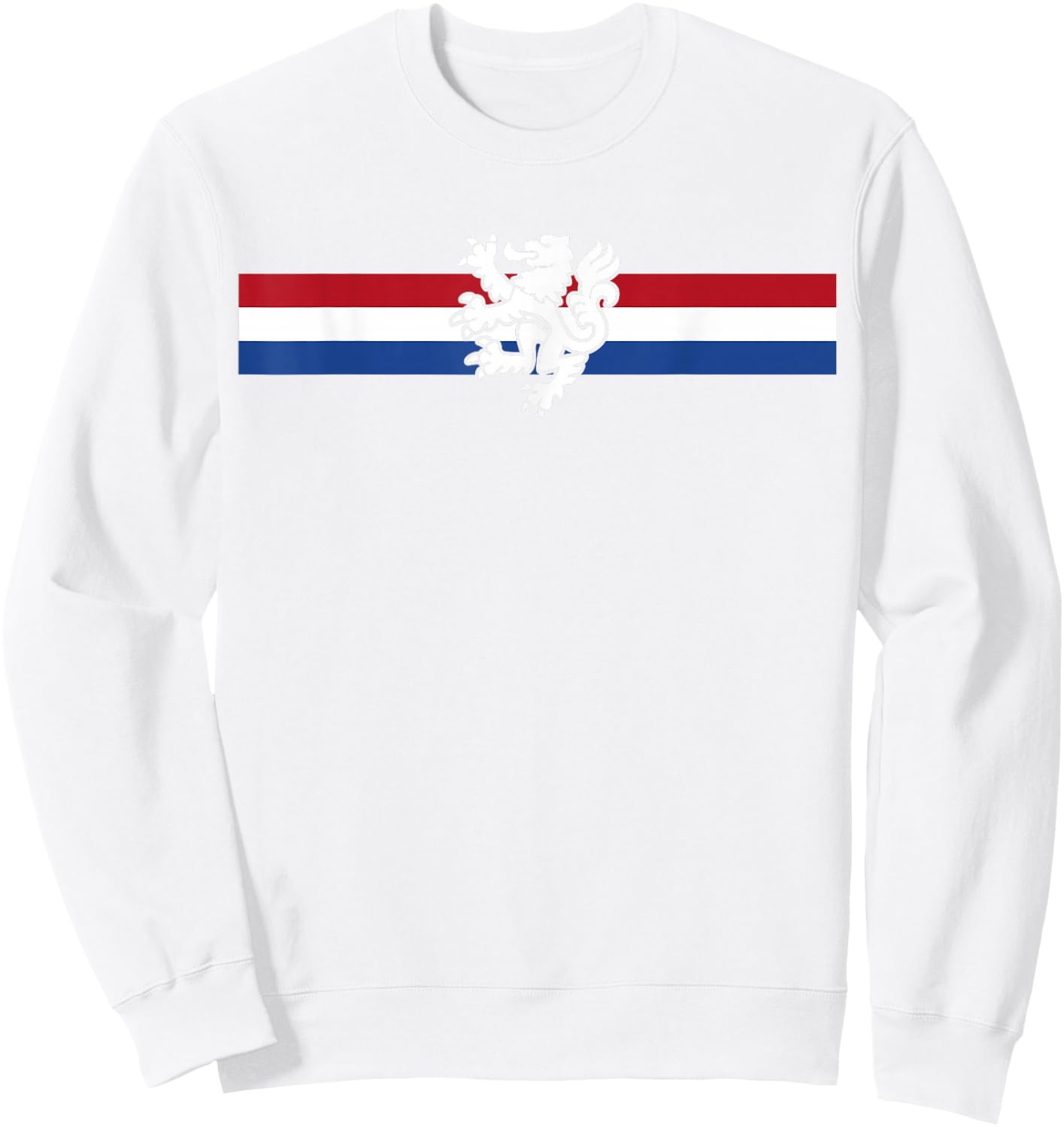 Holland Emblem Lion Nederland Flag Netherlands Sweatshirt - Sweatshirt | White