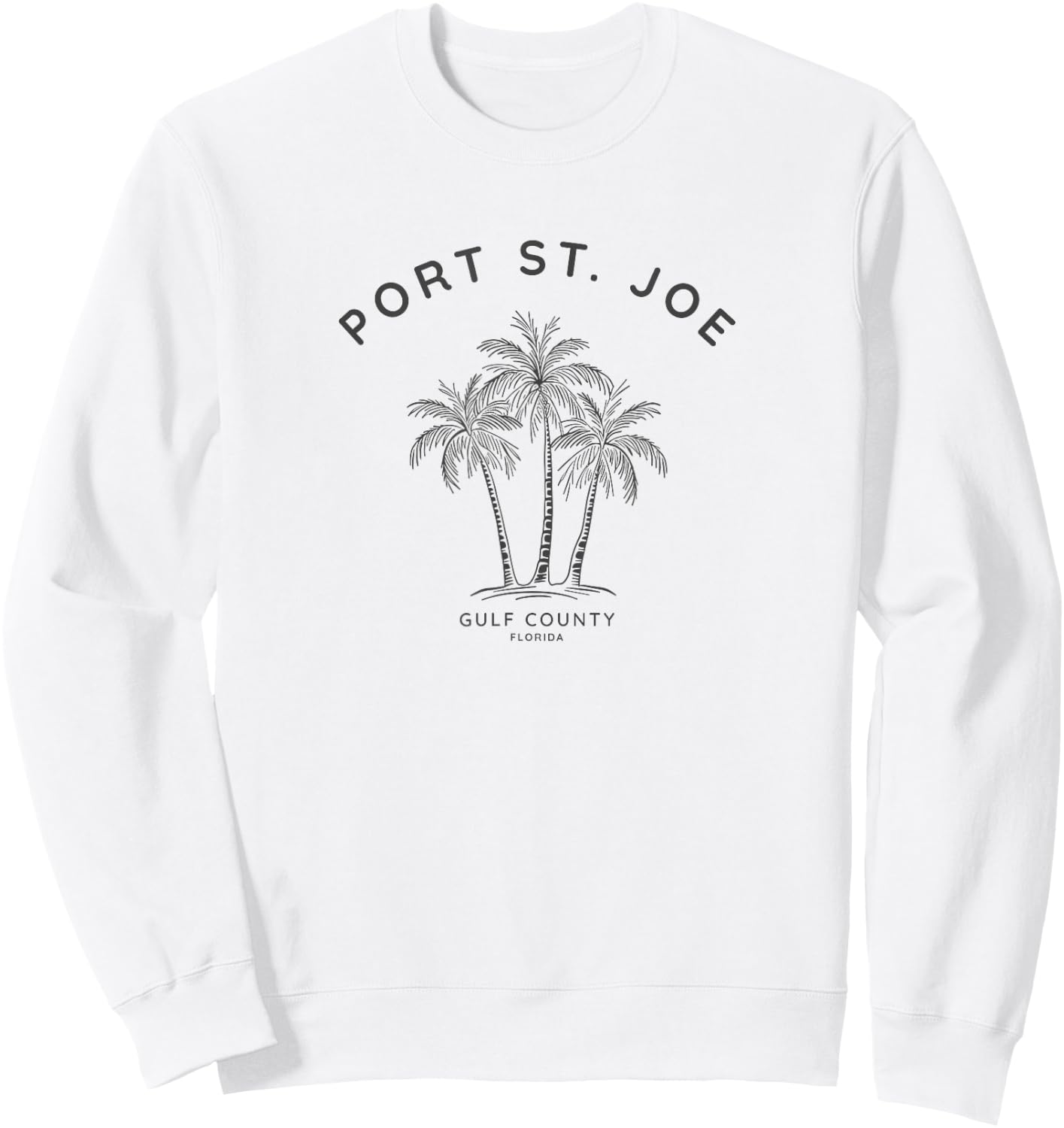 Port St. Joe Florida FL Beach Vacation 70s Vintage Palm Tree Sweatshirt - Sweatshirt | White