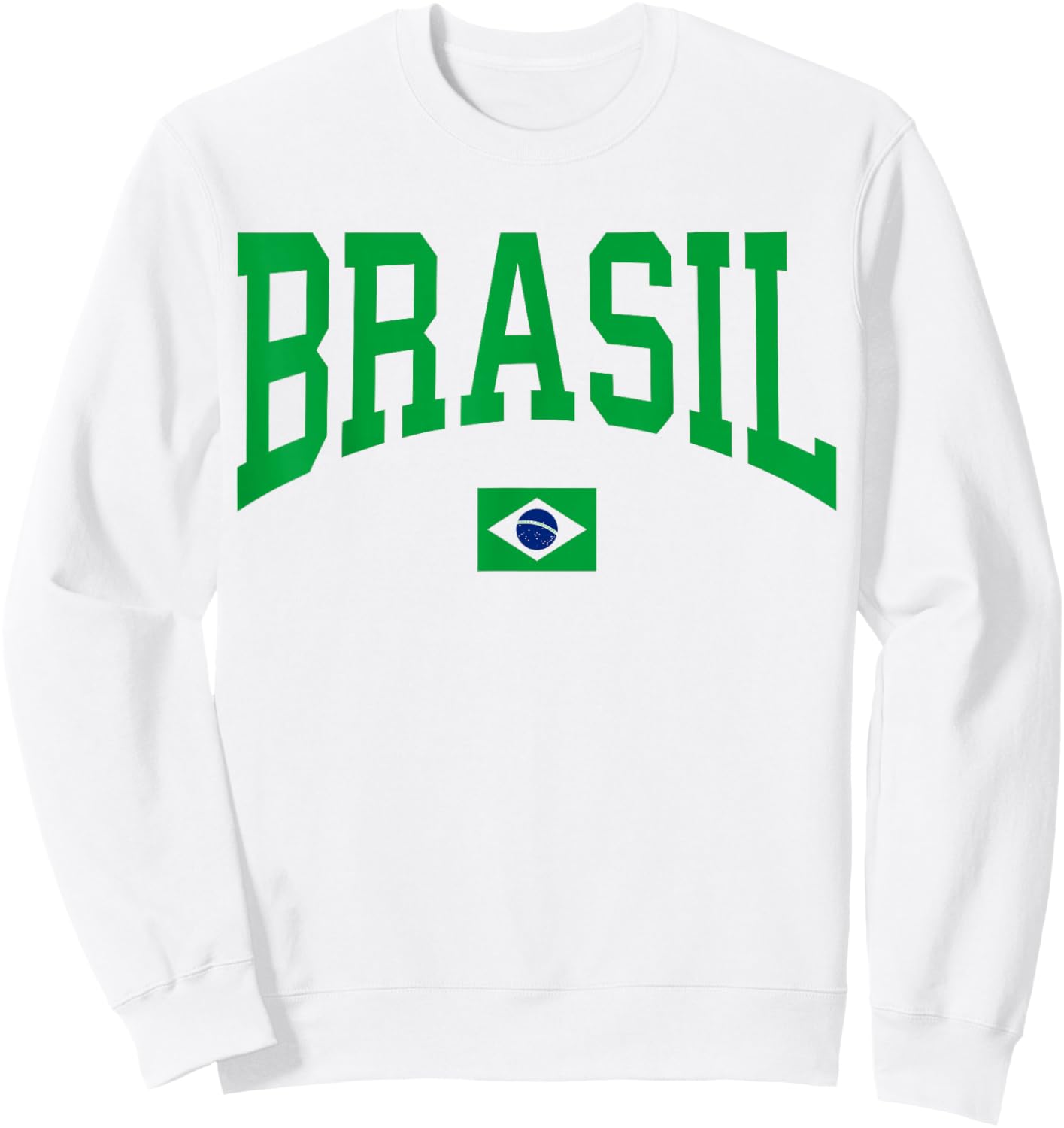 Brazil T Shirt Women Men Kids Brasil Gift Brazilian Flag Sweatshirt - Sweatshirt | White