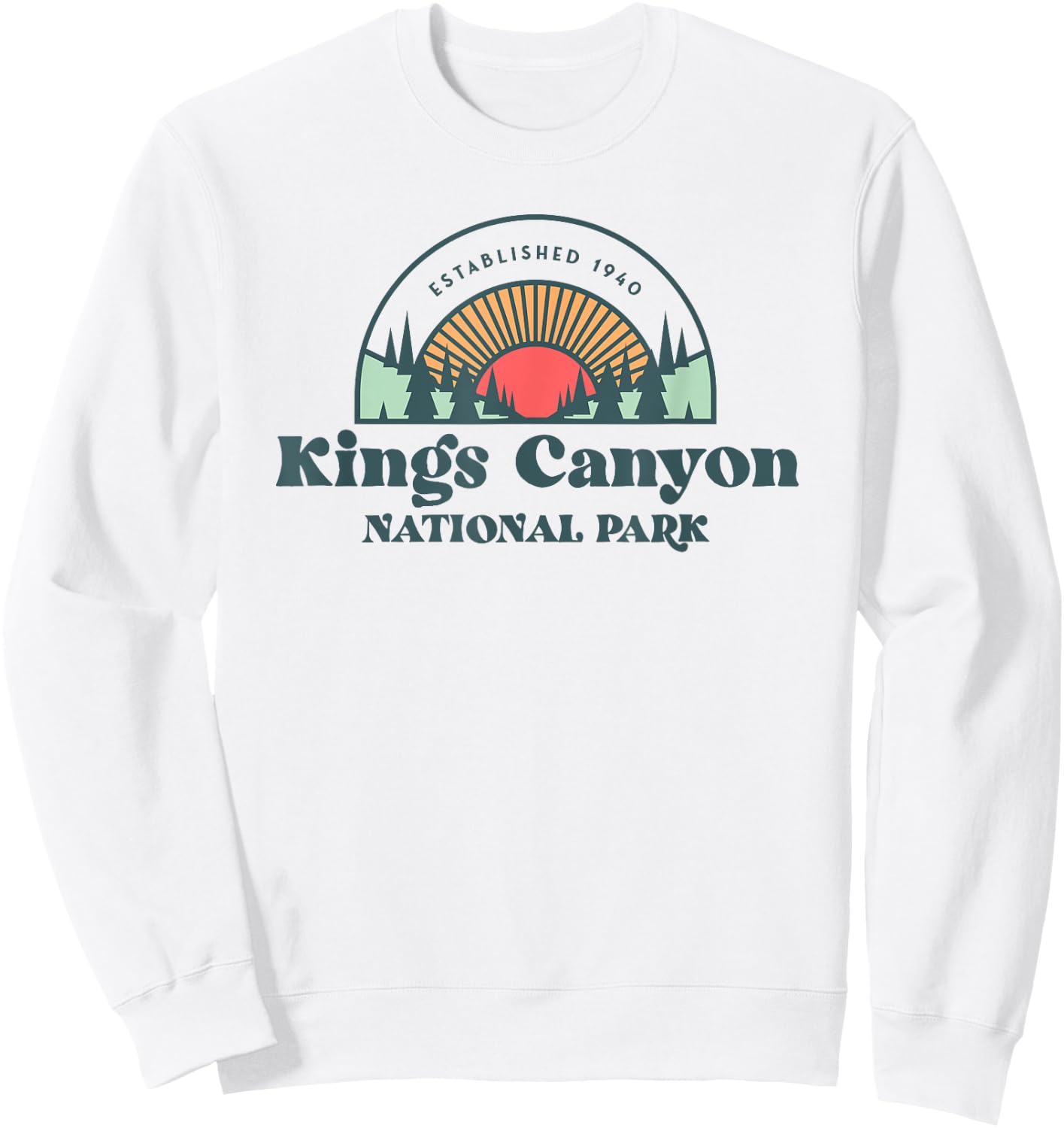 Family Vacation Shirt - Retro Kings Canyon National Park Sweatshirt - Sweatshirt | White