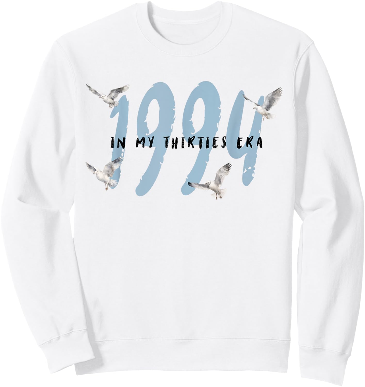 In My Thirties Era Happy 30s Birthday Retro Groovy Men Women Sweatshirt - Sweatshirt | White