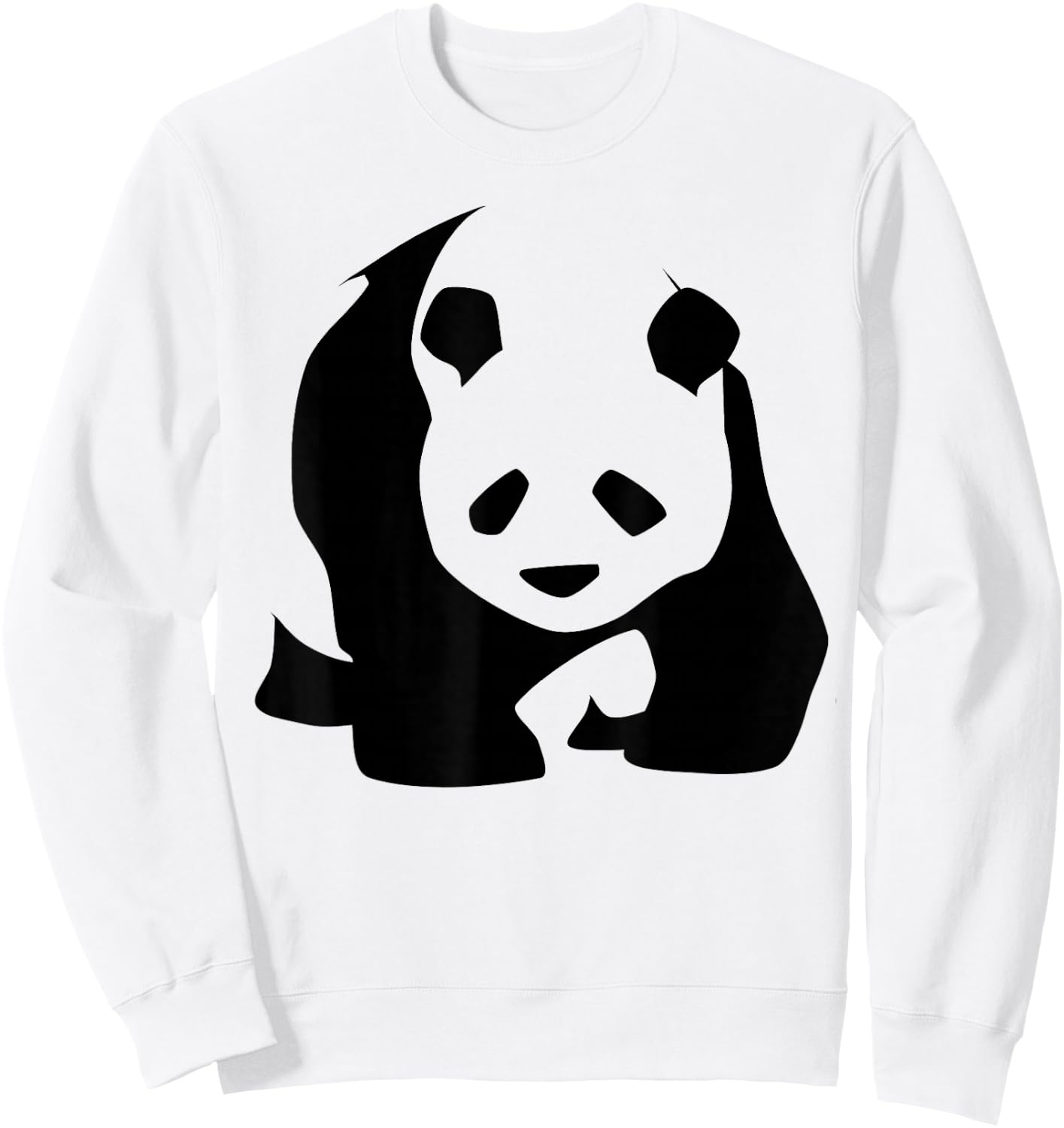 Panda Bear Lovers Minimalist Black and White China Wildlife Sweatshirt - Sweatshirt | White